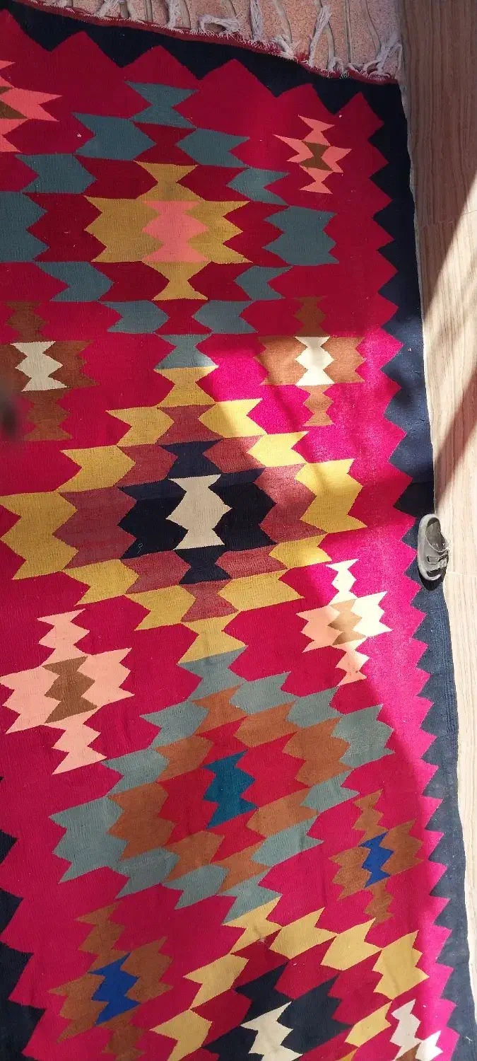 گلیم دست بافت۵متری|گلیم، جاجیم، گبه|میانه, |دیوار