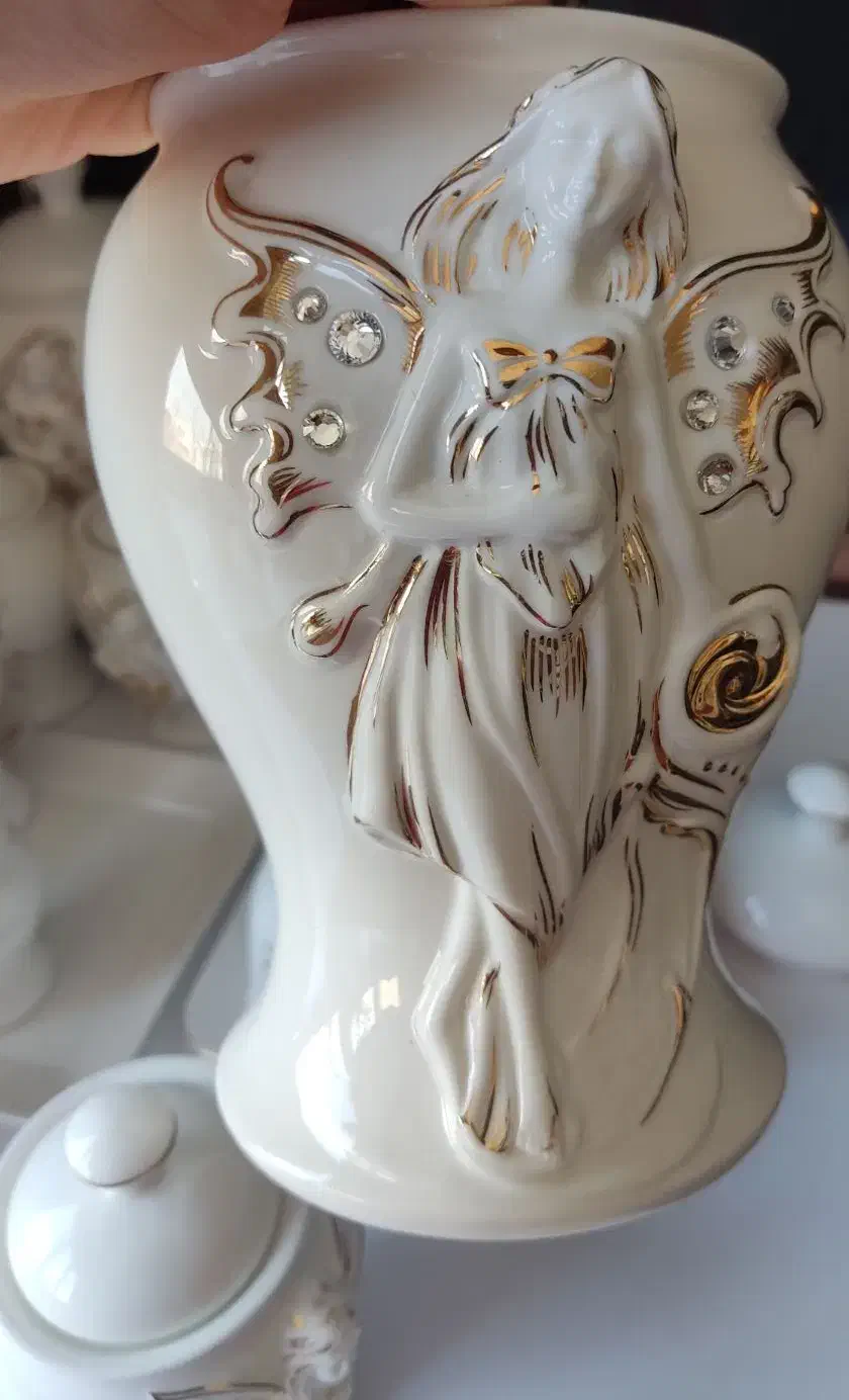 سرویس پاسماری ۱۴پارچه|ظروف سرو و پذیرایی|شازند, |دیوار