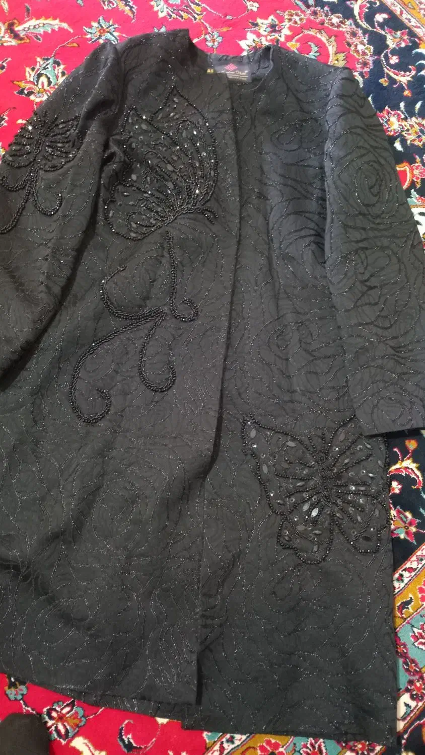 مانتو جلو باز. مروارید وخامه دوزی|لباس|الشتر, |دیوار