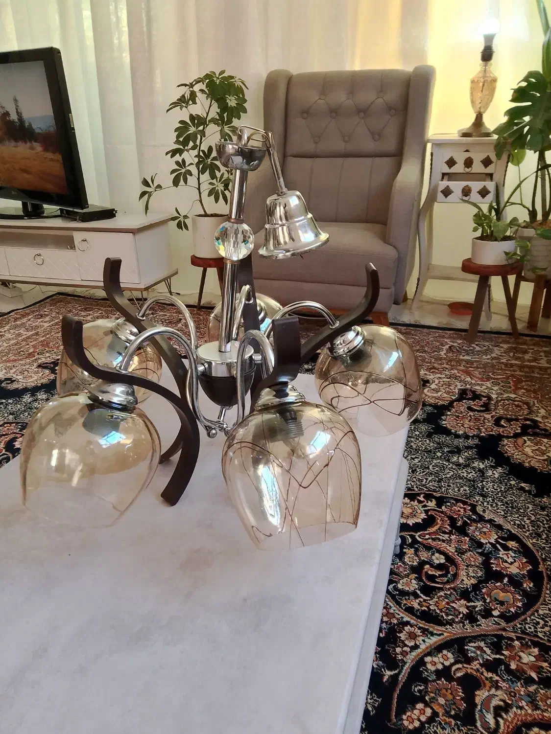 لوستر حباب دار شیک|لوستر و چراغ آویز|شاهین‌شهر, عطار|دیوار