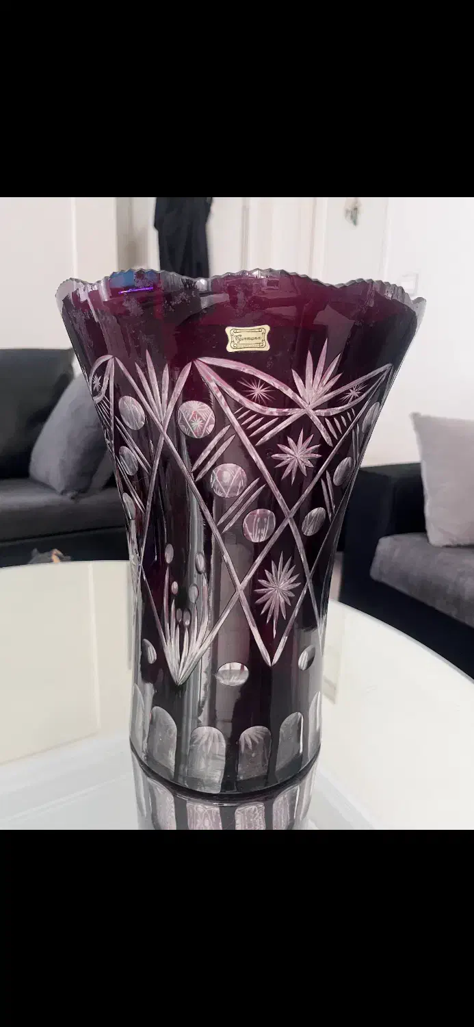 گلدان کریستال بوهم|صنایع دستی و سایر لوازم تزئینی|تهران, هروی|دیوار