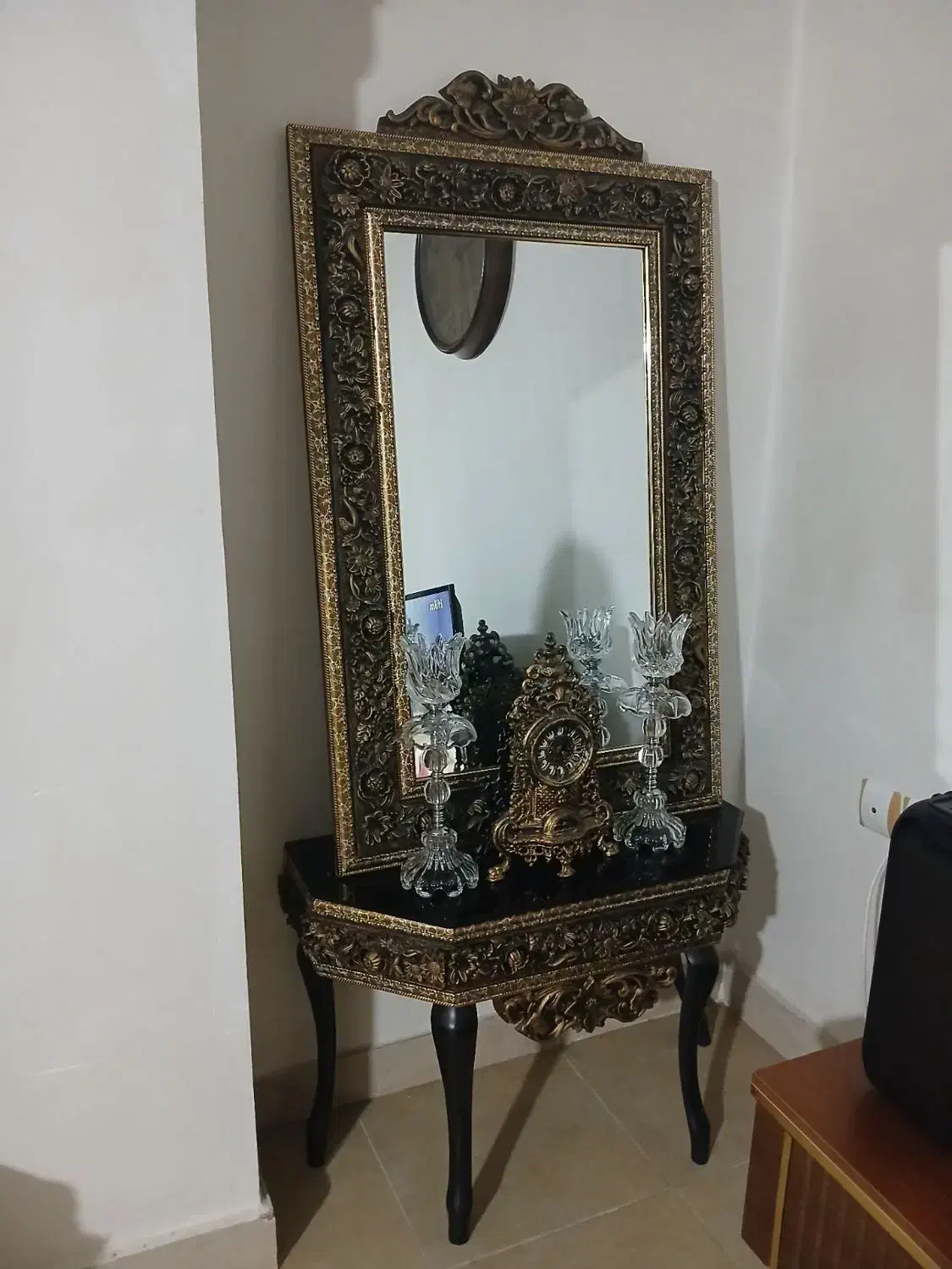 اینه شمعدان|آینه|فومن, |دیوار