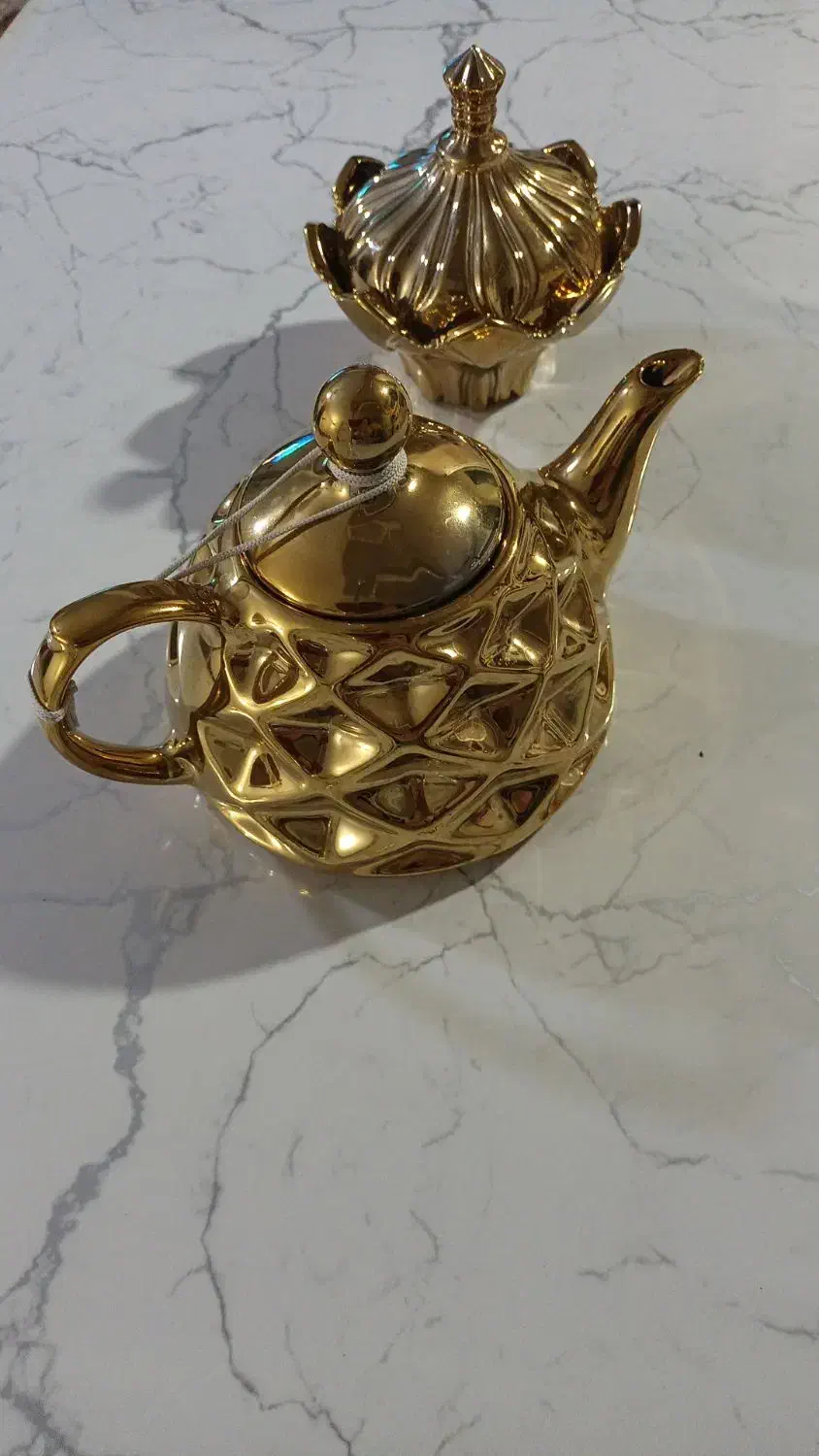 قوری طلایی مدل اناناسی|قوری، کتری، قهوهساز دستی|پاکدشت, پاکدشت (مامازند)|دیوار