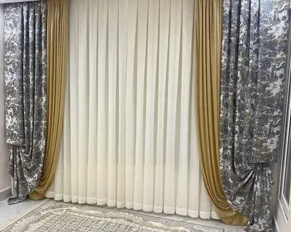 فروش عمده پارچه پرده (حریر)|پرده، رانر، رومیزی|شیراز, پودنک|دیوار