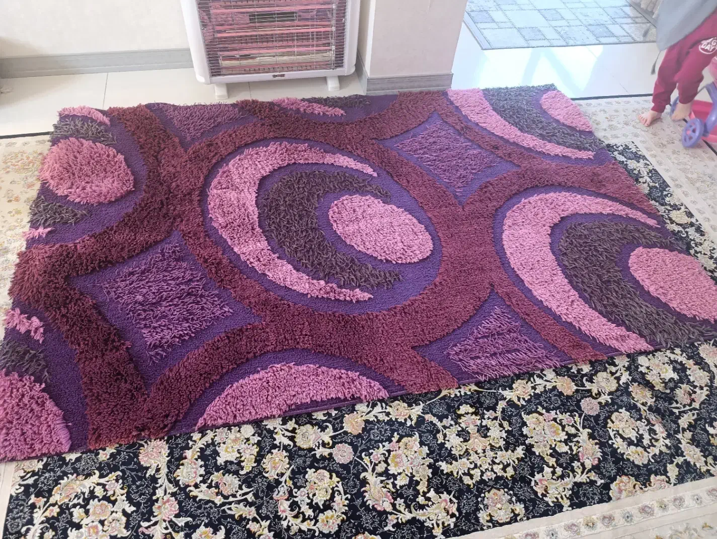 گلیم یک ونیم در دو نیم|گلیم، جاجیم، گبه|برخوار, |دیوار