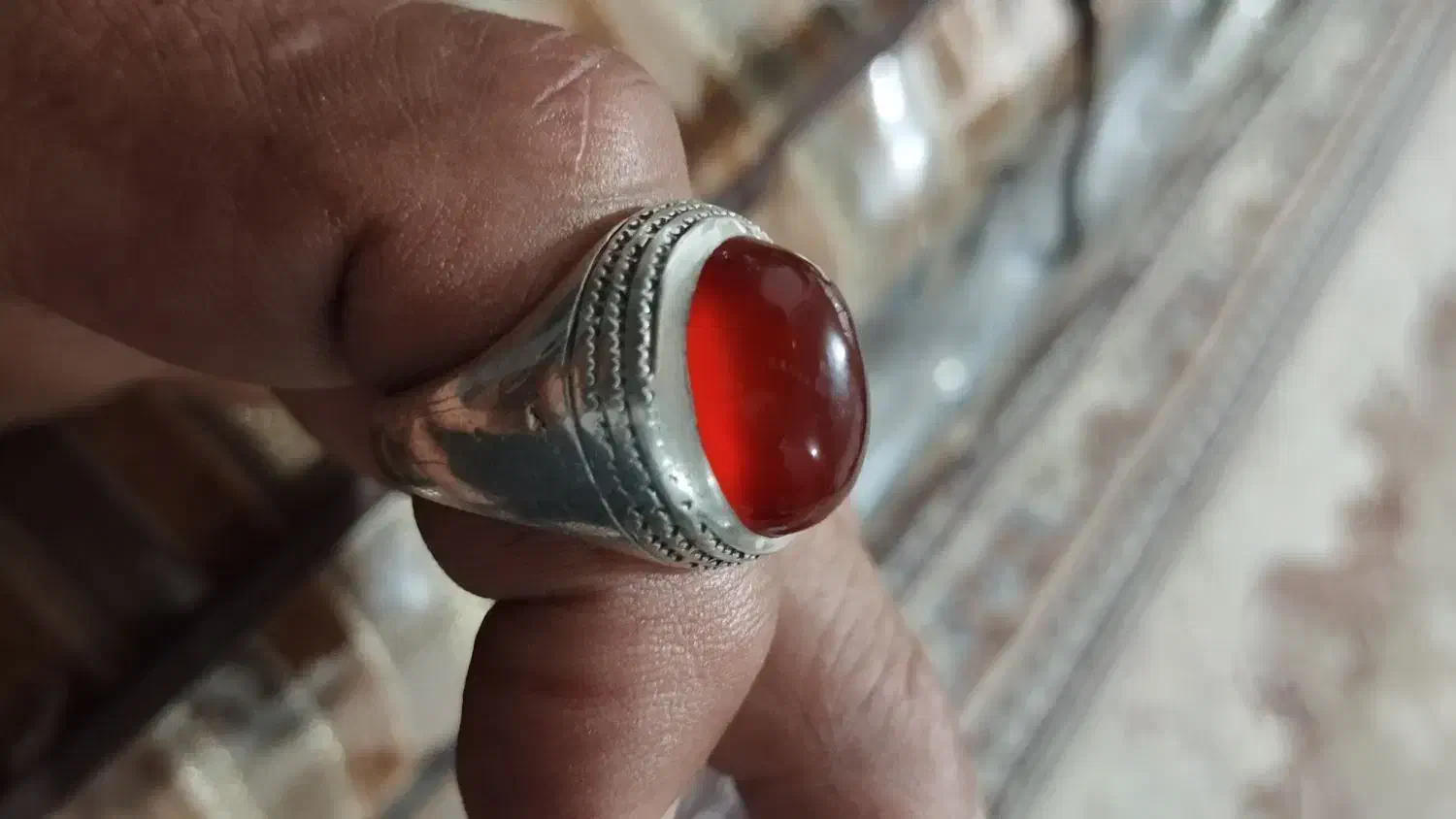 انگشتر نقره عقیق|کلکسیون اشیاء عتیقه|خمینیشهر, |دیوار