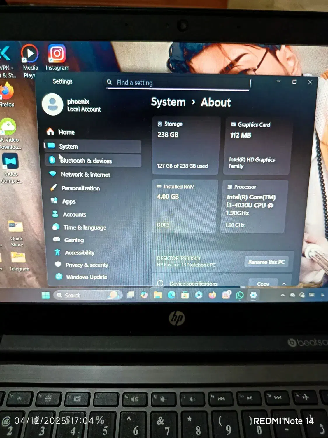 لب تاب hp core i3|رایانه همراه|ملارد, |دیوار