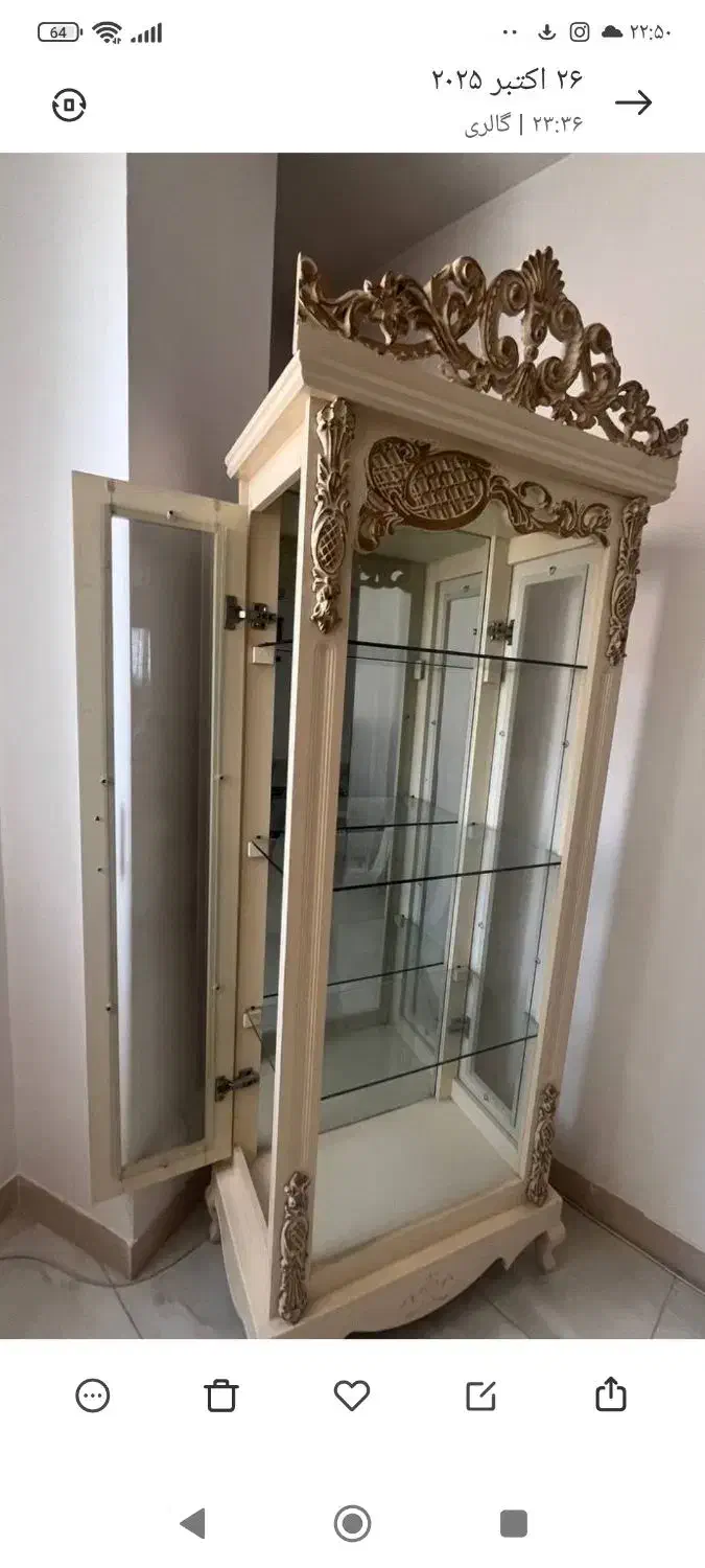 بوفه سه طبقه.تمیز.در حد نو|بوفه، ویترین، کنسول|گرگان, |دیوار