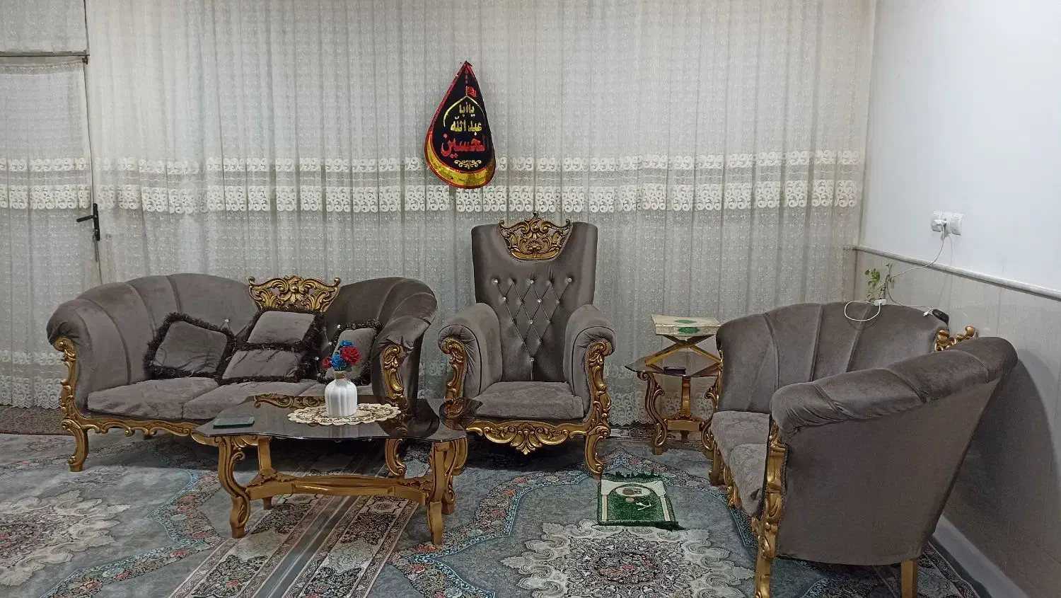 مبل شش نفره  محکم وشیک|مبلمان خانگی و میز عسلی|قم, نیروگاه|دیوار