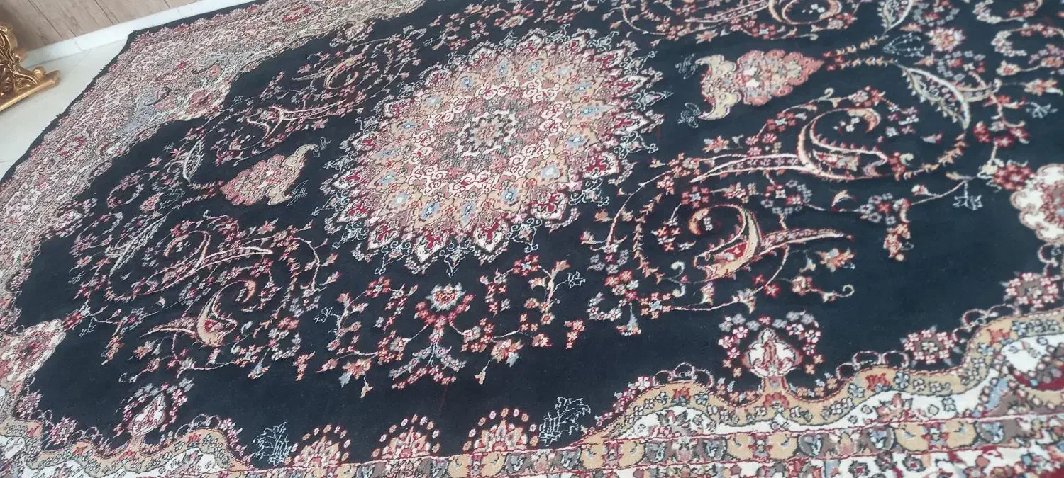 دوعدد فرش ۶متری سرمه ای|فرش|همدان, |دیوار