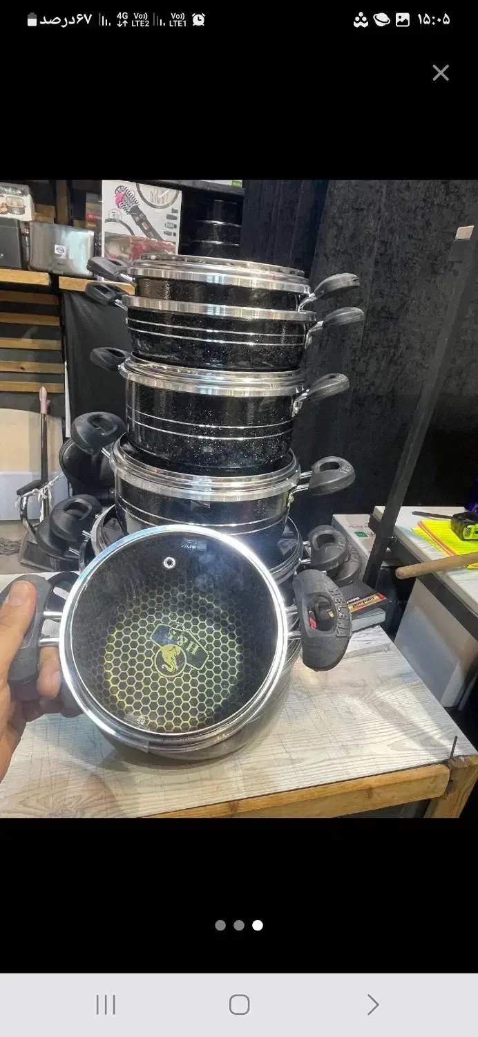 سرویس ۱۴ پارچه قابلمه هلنا|ظروف پختوپز|اصفهان, ابر|دیوار