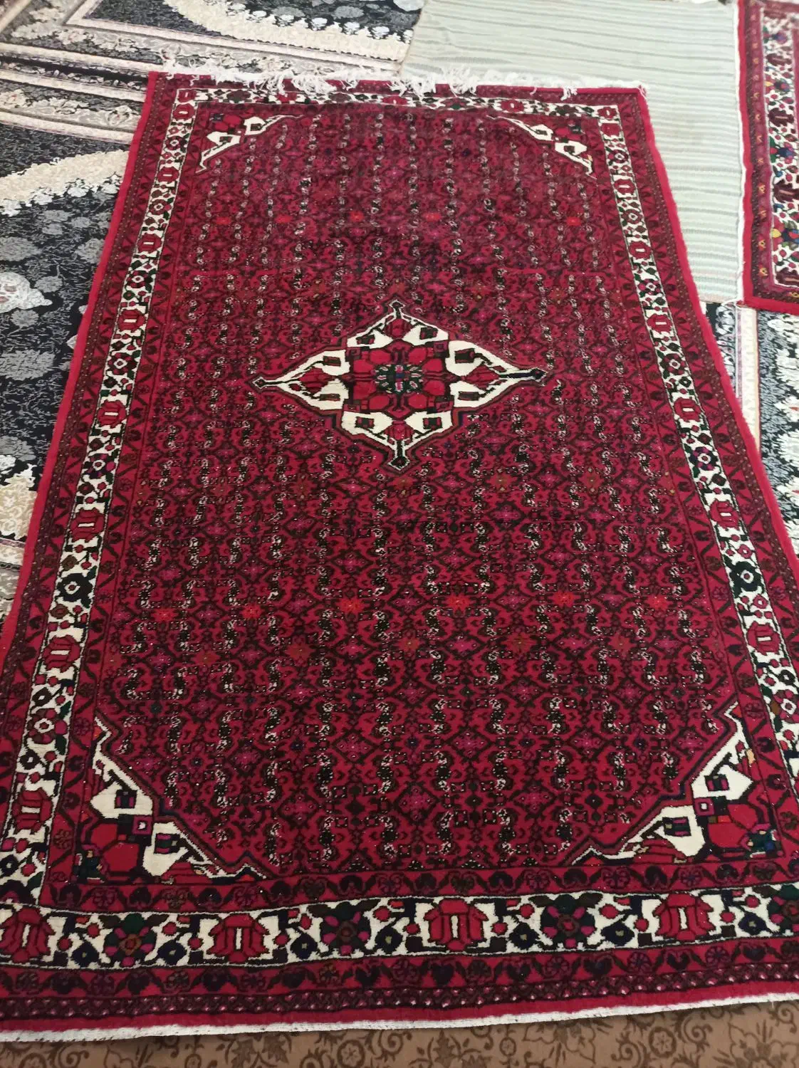 دو عدد فرش دستبافت ازندریان نو|فرش|همدان, |دیوار