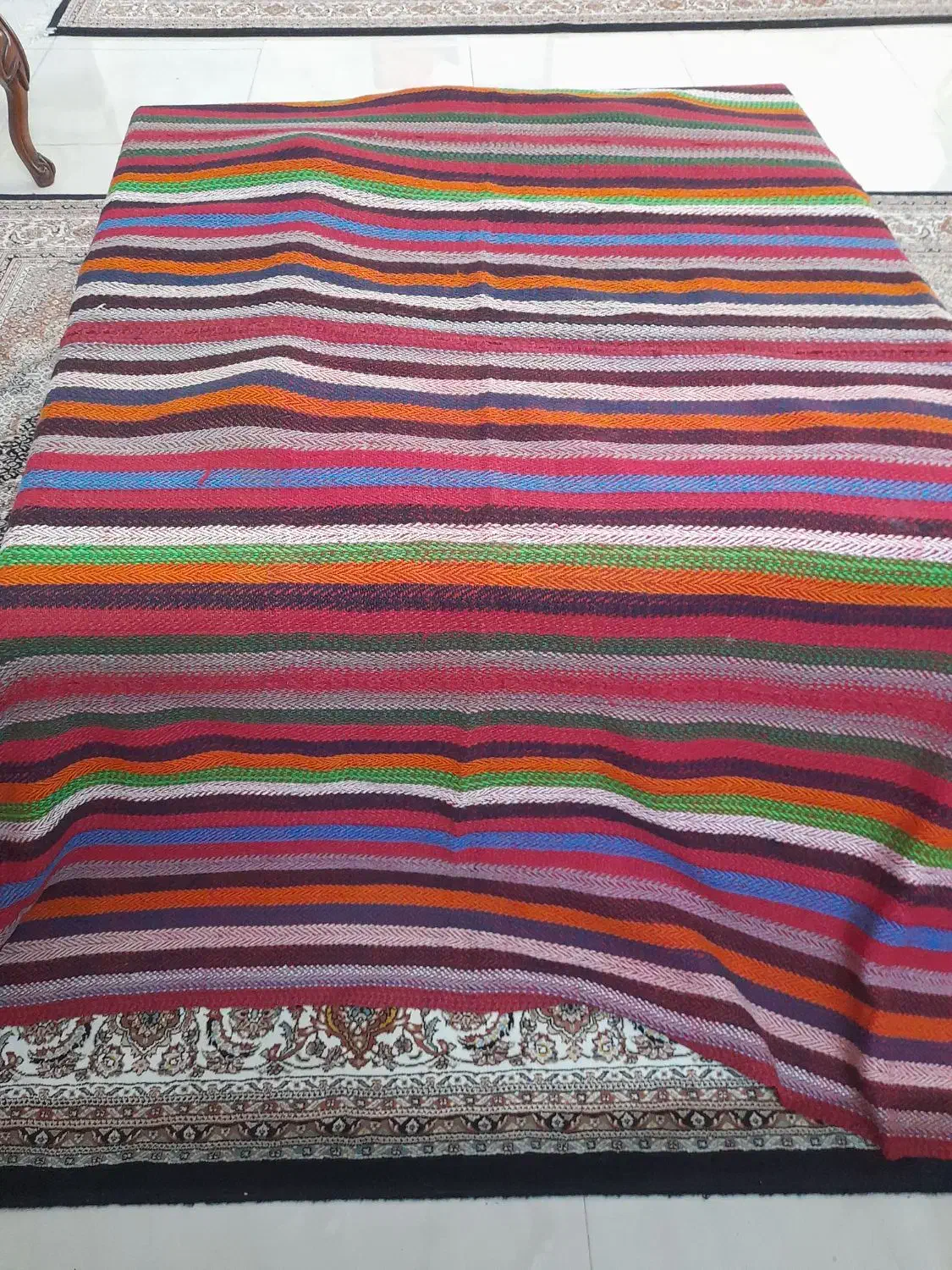 جاجیم قدیمی|گلیم، جاجیم، گبه|قم, سعادتی|دیوار