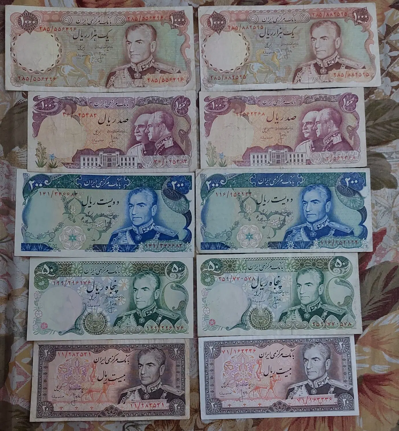 سلام 10عدد اسکناس قدیمی|کلکسیون سکه، تمبر، اسکناس|تهران, سنگلج (شاپور)|دیوار