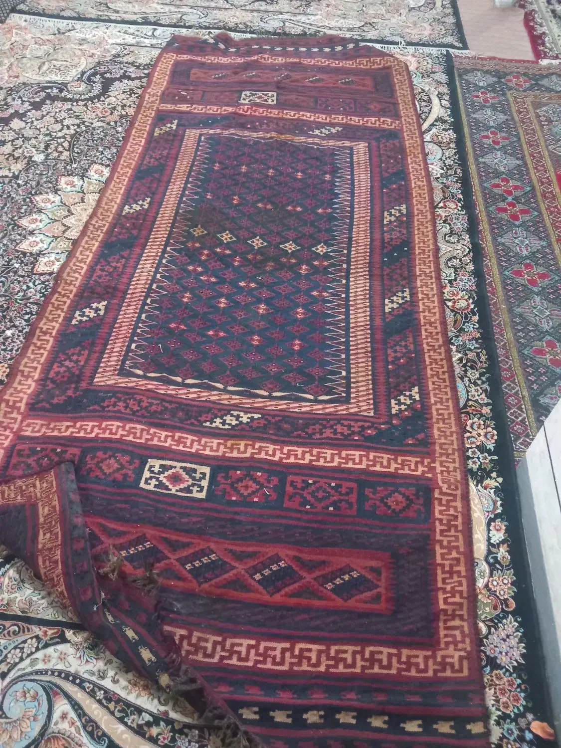 گلیم دست بافت|فرش|ایذه, |دیوار