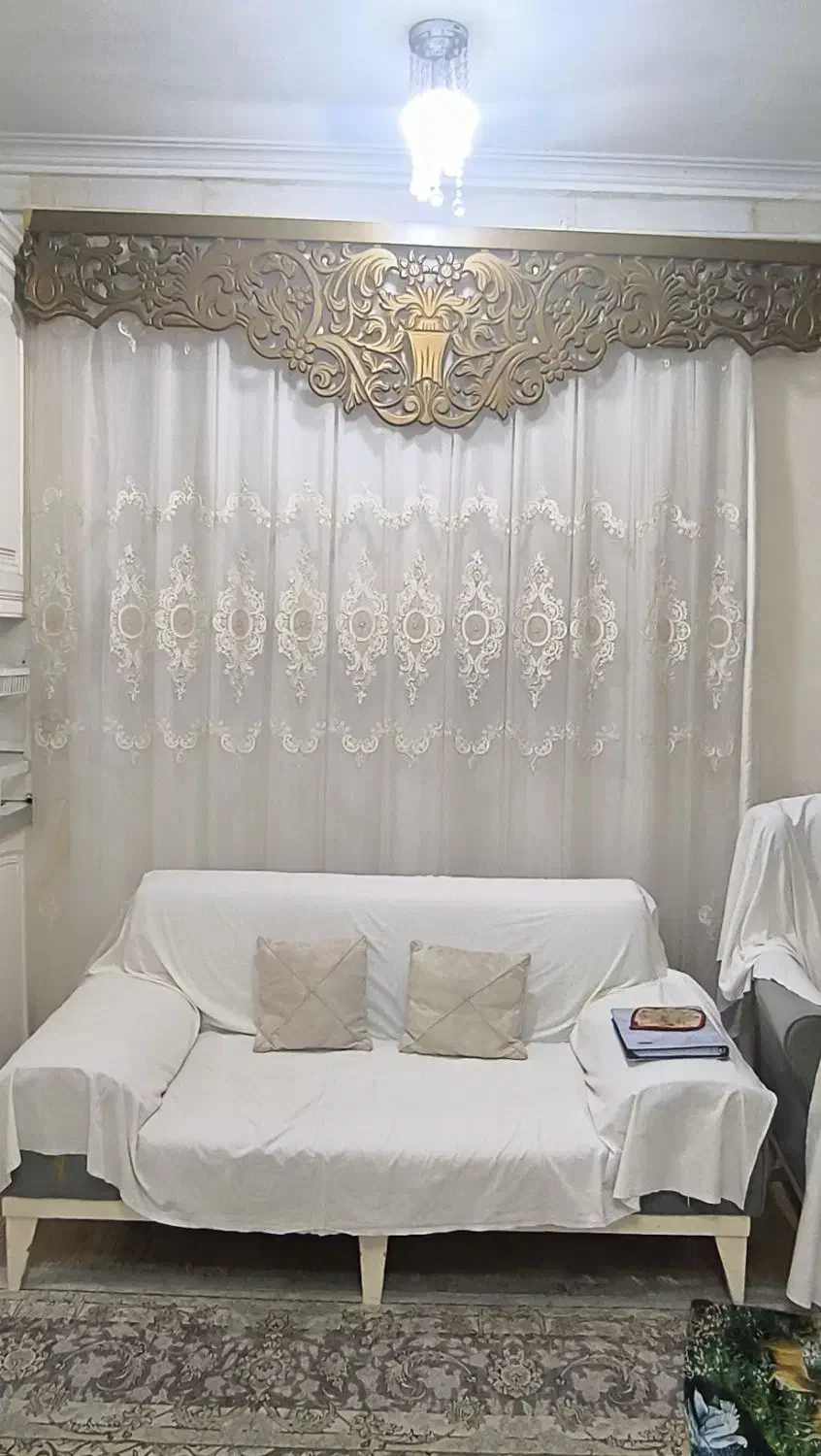 کتیبه چوبی طرح دار|پرده، رانر، رومیزی|رشت, کوی قدس|دیوار