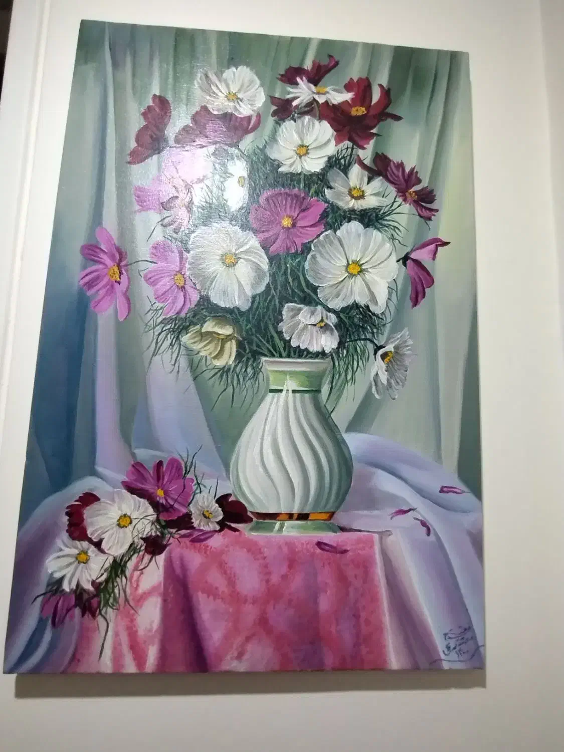 تابلو نقاشی رنگ روغن مدل گل‌های اشرافی|تابلو، نقاشی، عکس|تهران, کاج|دیوار