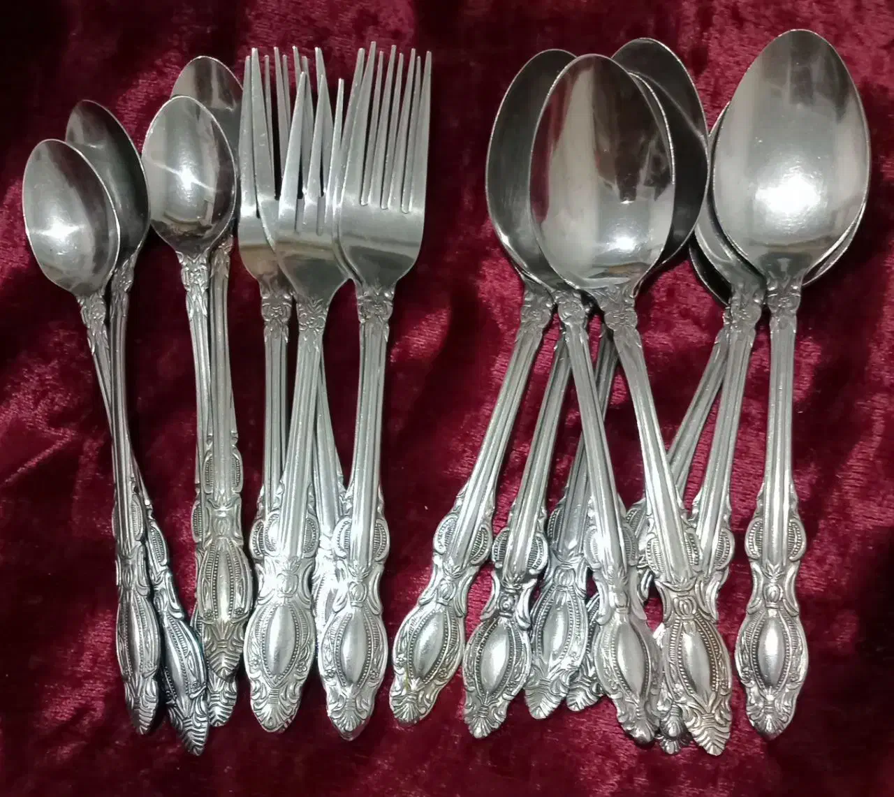 70 ساله قاشق چنگال عتیقه ضخیم محکم زیبا|ظروف سرو و پذیرایی|تهران, والفجر|دیوار