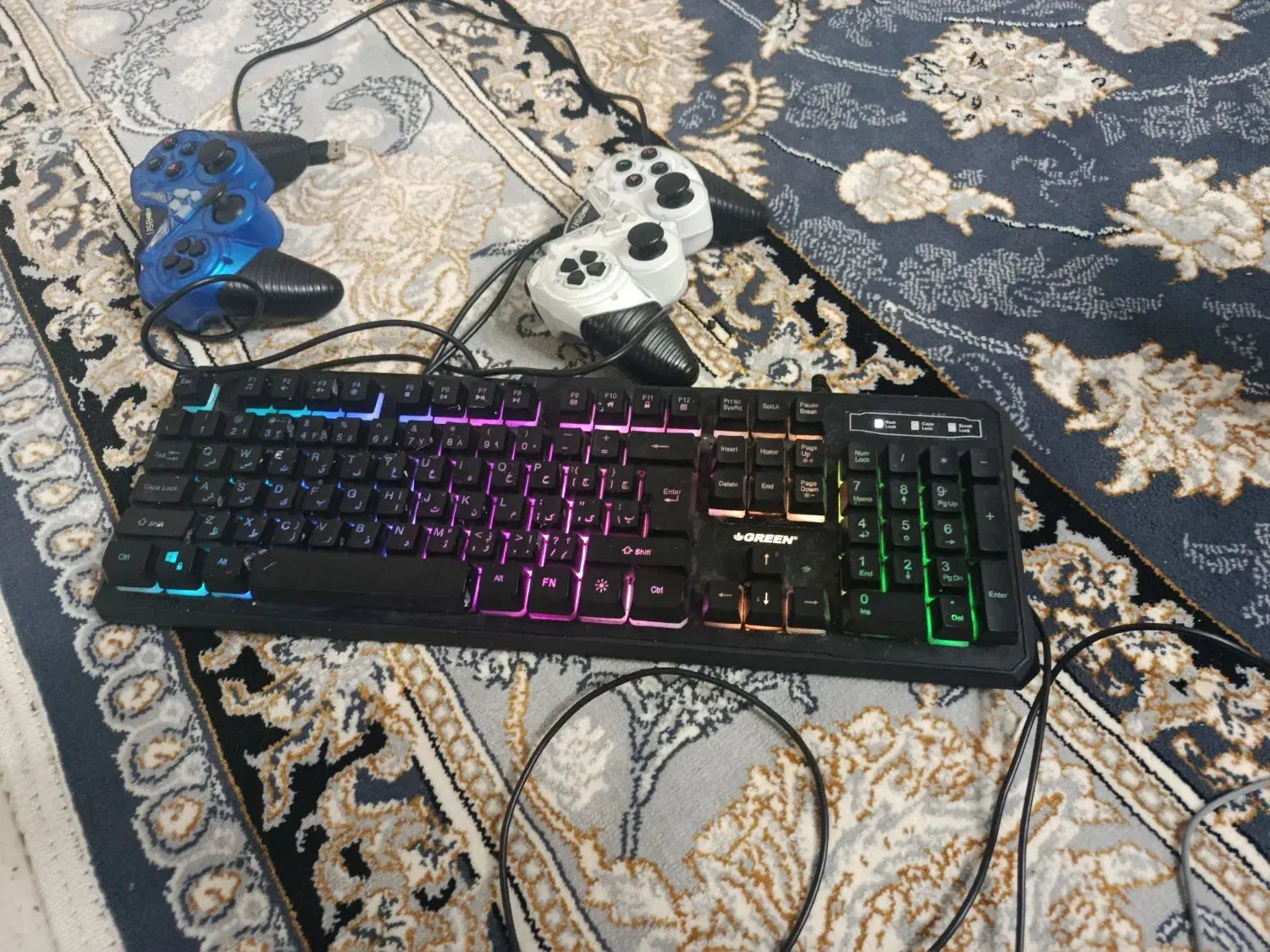 کیبورد rgb دار دسته بازی|قطعات و لوازم جانبی رایانه|قم, نیروگاه|دیوار