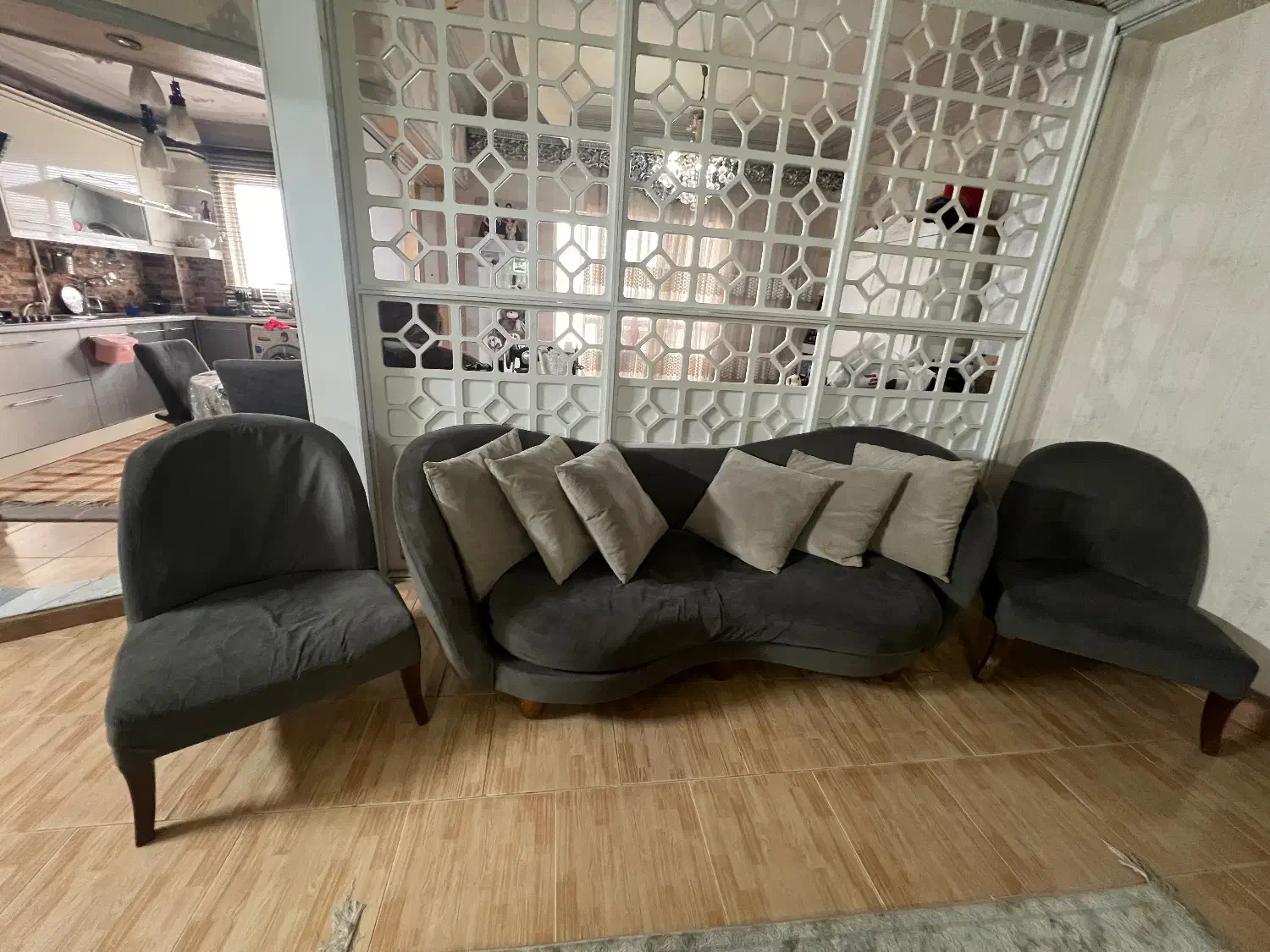 مبل ترک راحتی ۸ نفره|مبلمان خانگی و میز عسلی|گرگان, |دیوار