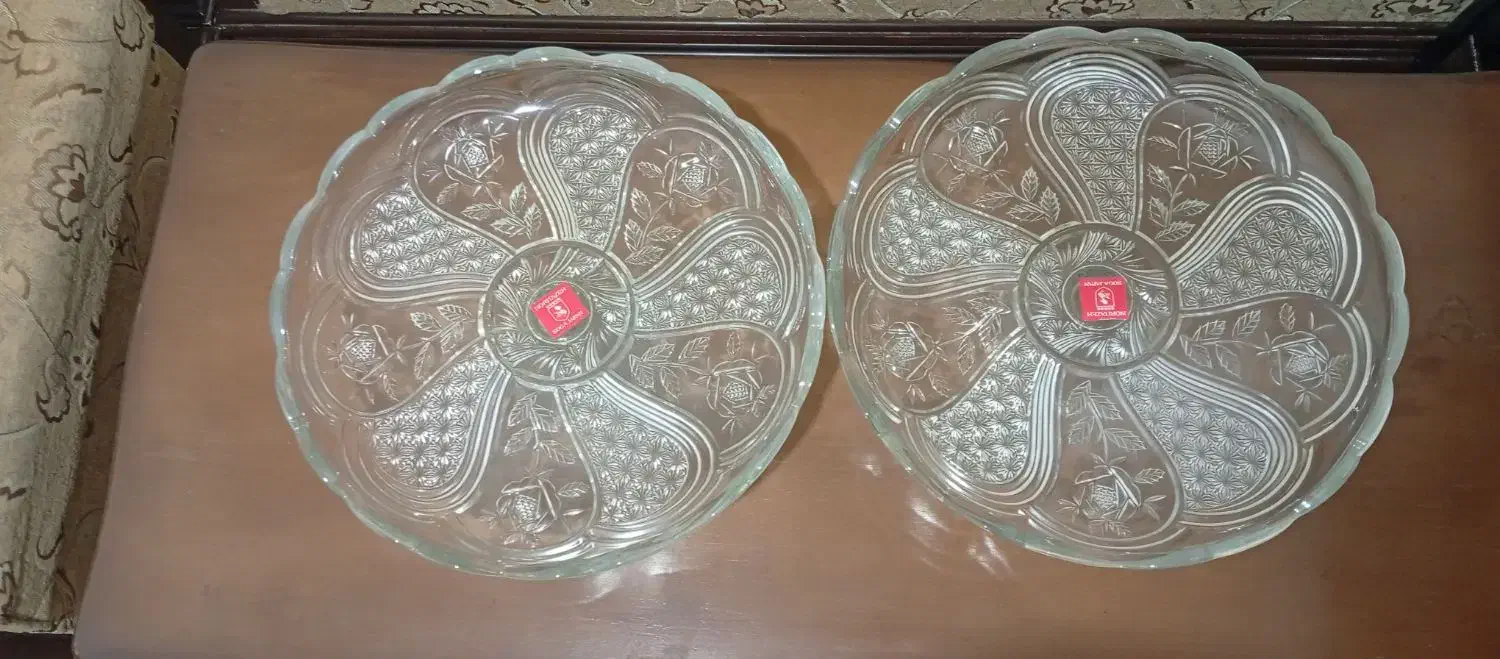 دو عدد ظرف میوه بلوری|ظروف سرو و پذیرایی|سمنان, |دیوار