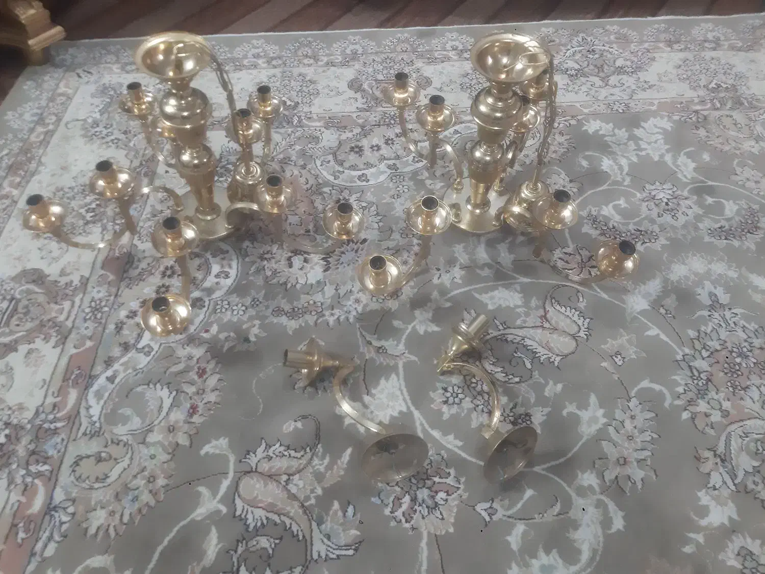 یک جفت لوستر قدیمی و دیوار کوب|لوستر و چراغ آویز|مینودشت, |دیوار