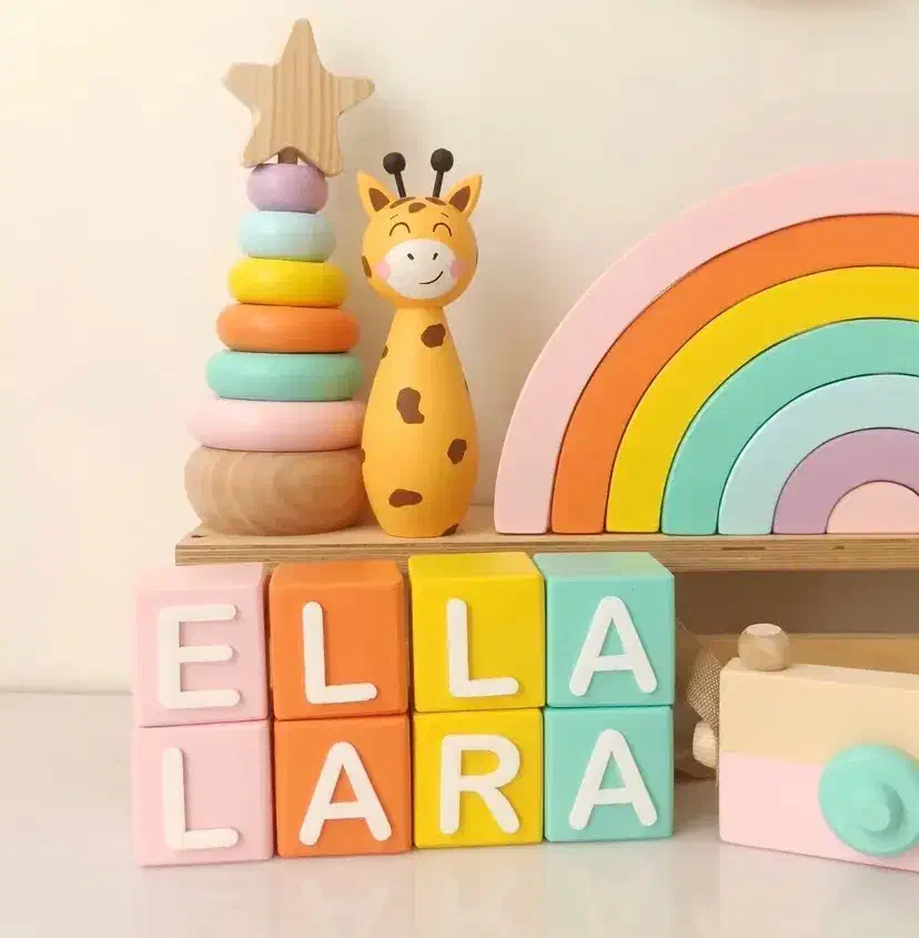 اکسسوری اتاق کودک اسباب بازی چوبی مکعب اسم|اسباببازی|مشهد, هدایت|دیوار