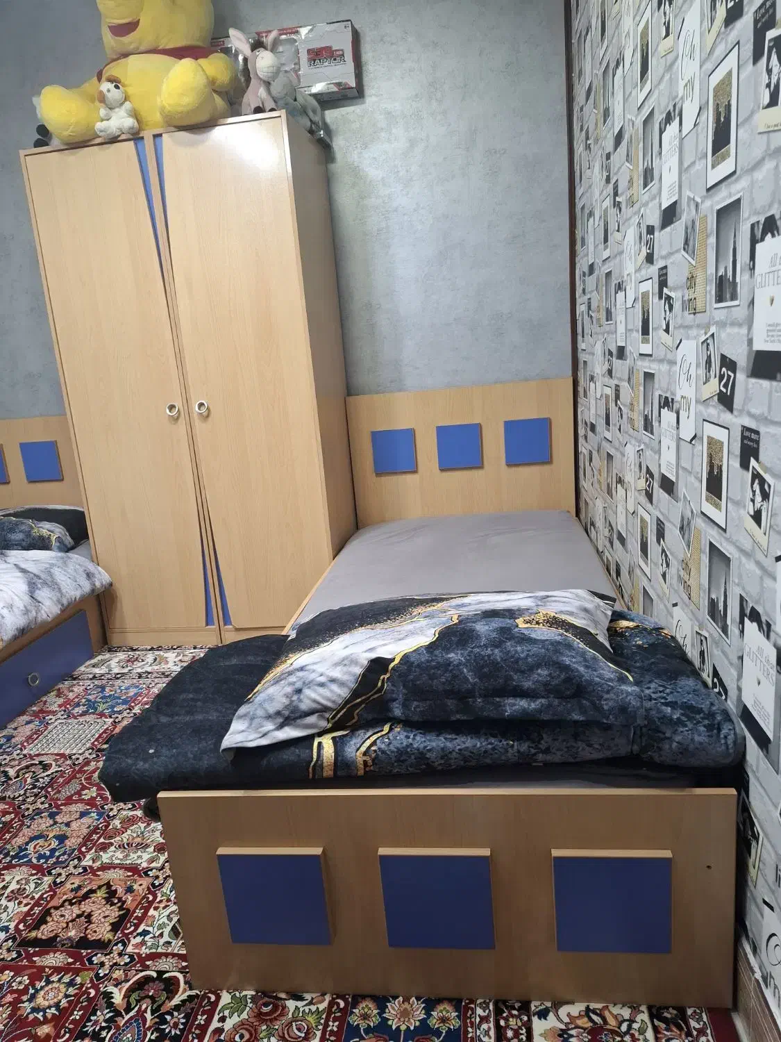 ست کمد و تخت و ویترین|تخت و سرویس خواب|شهرکرد, |دیوار