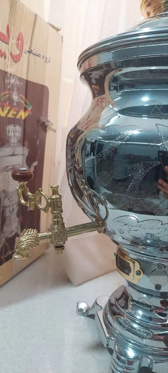 سماور گازی قلم زنی وین|سماور، چای‌ساز، قهوه‌ساز|قرچک, میرزائی جنوبی|دیوار