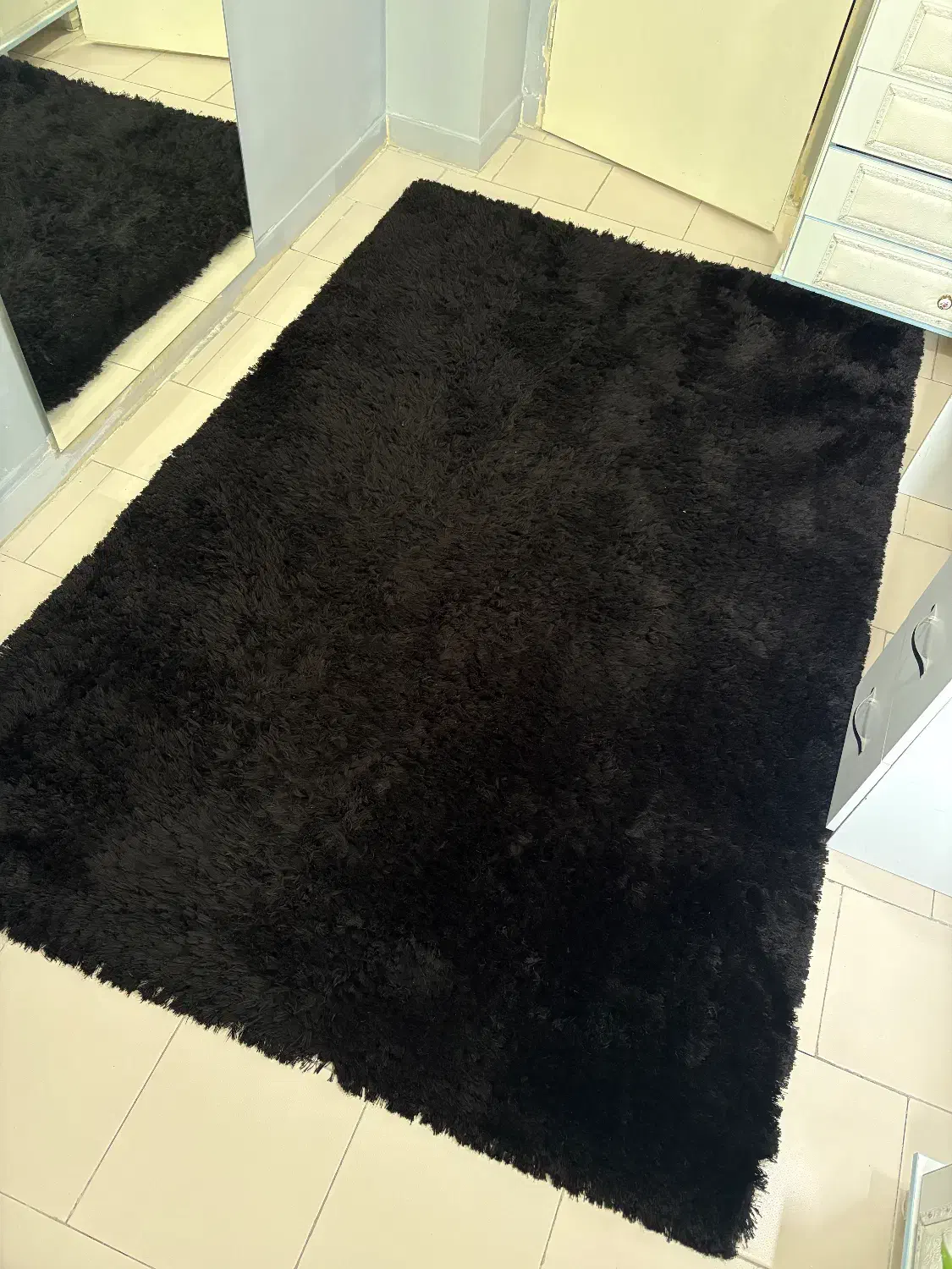 فرش شگی فلوگاتی پرز بلند سه میلیون وپونصد رنگ مشکی|فرش|اندیشه, اندیشه فاز ۱|دیوار