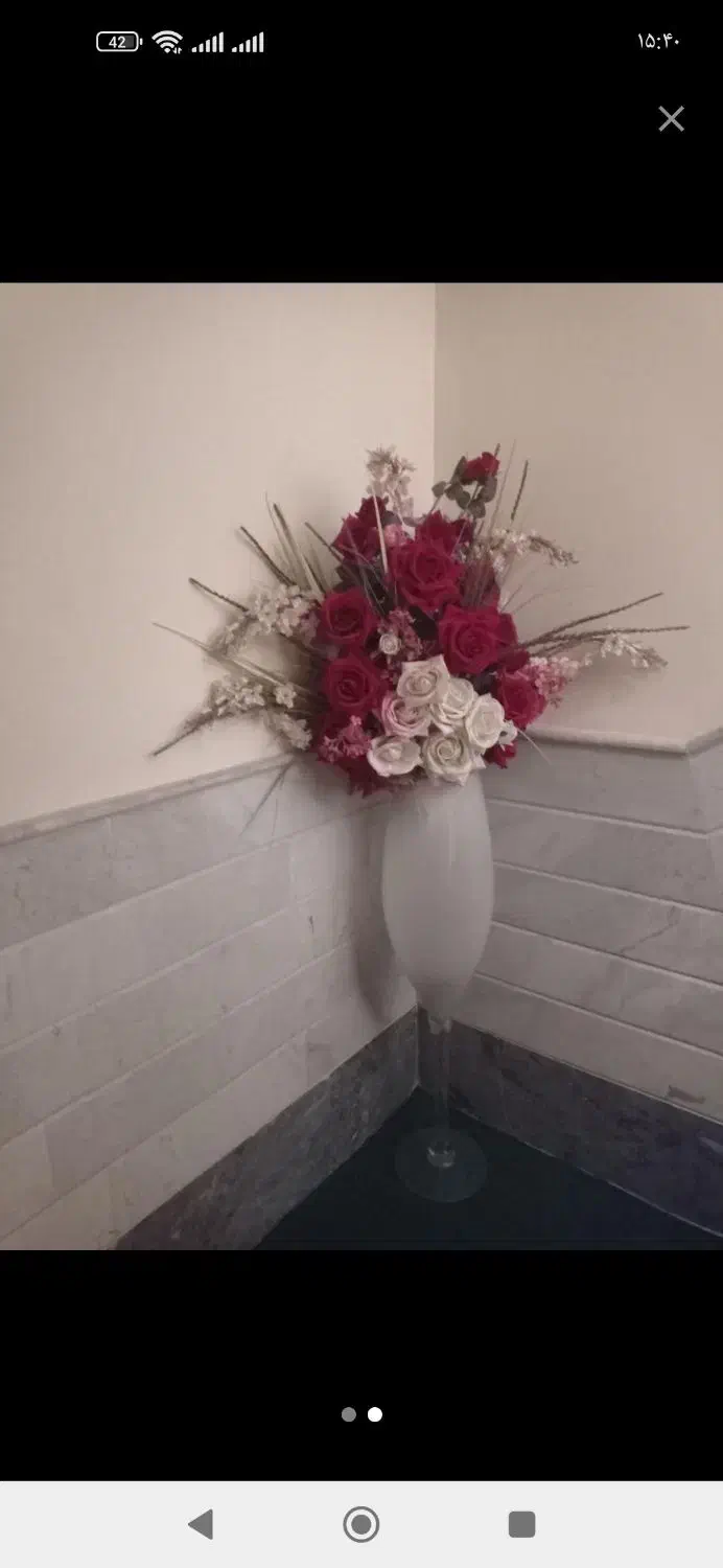 گل رز با پایه|گل مصنوعی|قم, نیروگاه|دیوار