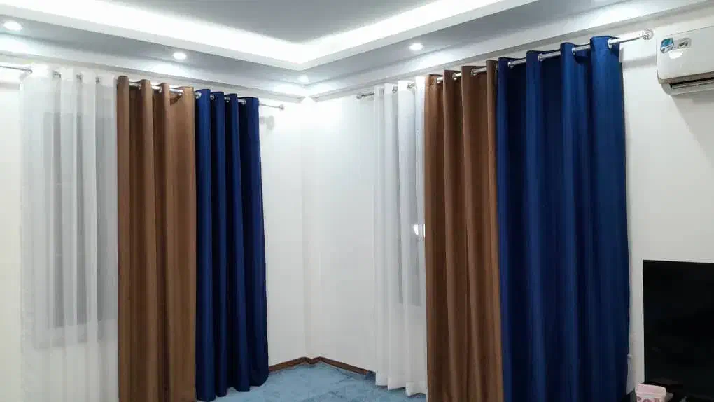 دو دست پرده کتان به فروش میرسد|پرده، رانر، رومیزی|چمران, |دیوار