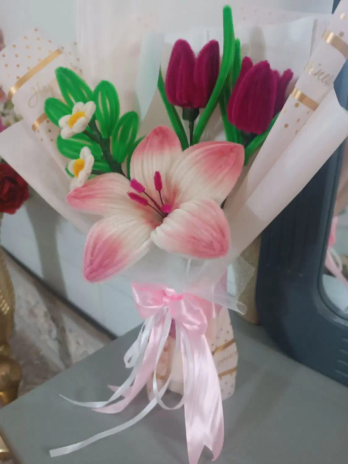 گل های مخملی و ربانی یلدا|گل مصنوعی|یزد, |دیوار