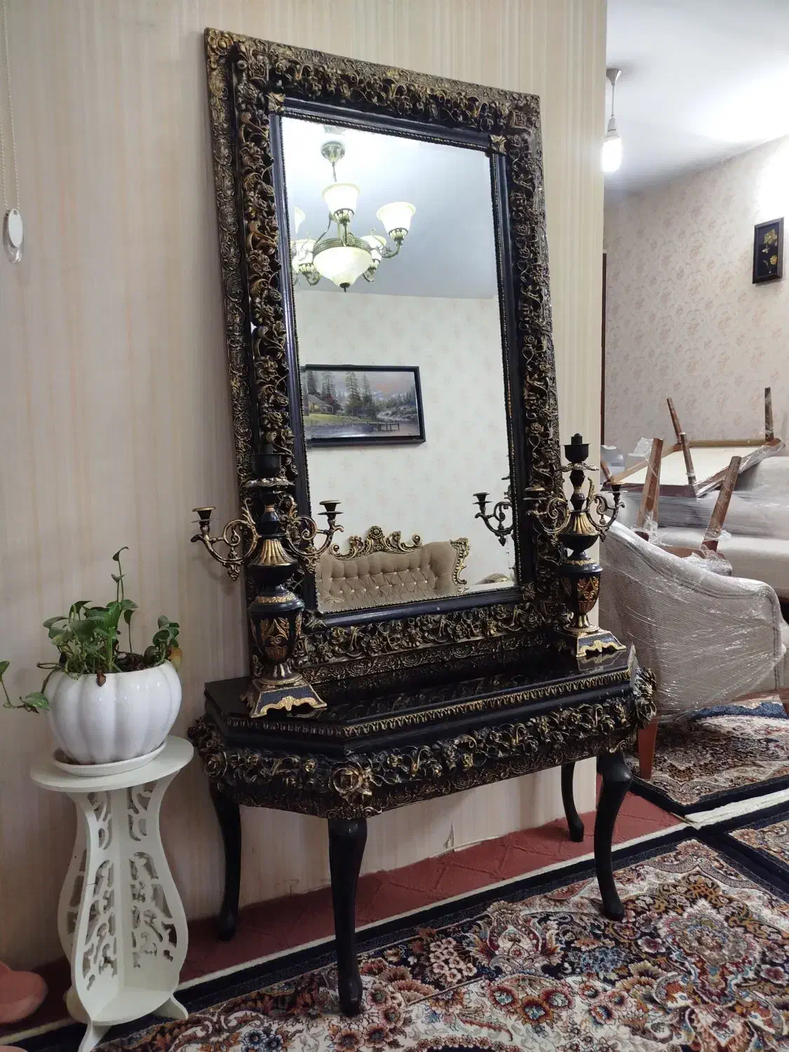 آینه شمعدان|آینه|اسلام‌شهر, زرافشان|دیوار