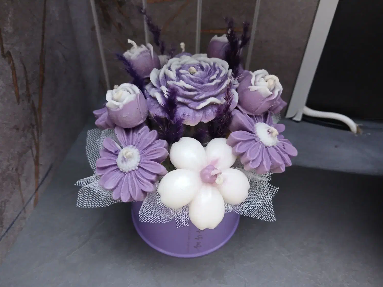 باکس شمع جاودان|گل مصنوعی|قم, انسجام|دیوار