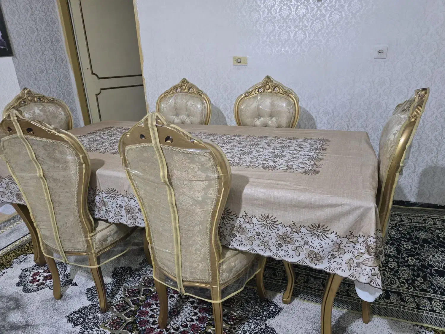 نهارخوری 6نفره|میز و صندلی غذاخوری|ایلام, |دیوار