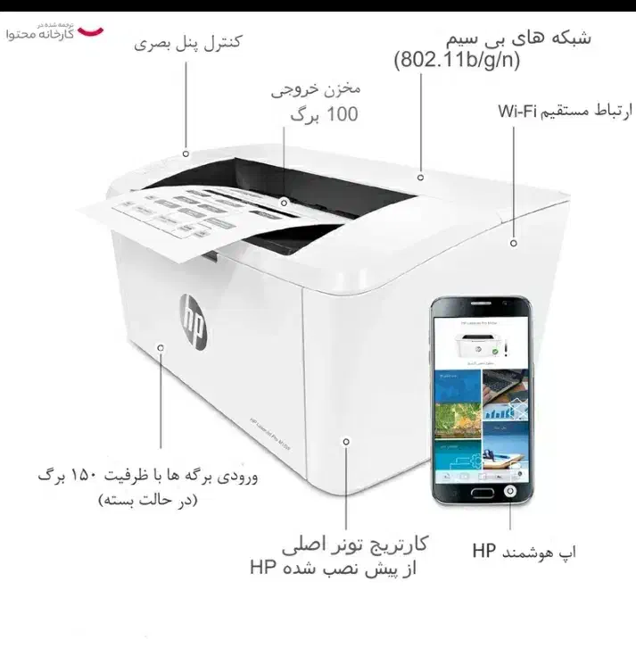 پرینتر لیزری تک‌کاره اچ پی M15W pro|پرینتر، اسکنر، کپی، فکس|اسلام‌‌آباد غرب, |دیوار