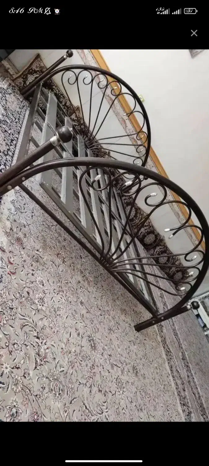 تخت فلزی دونفره|تخت و سرویس خواب|یاسوج, |دیوار