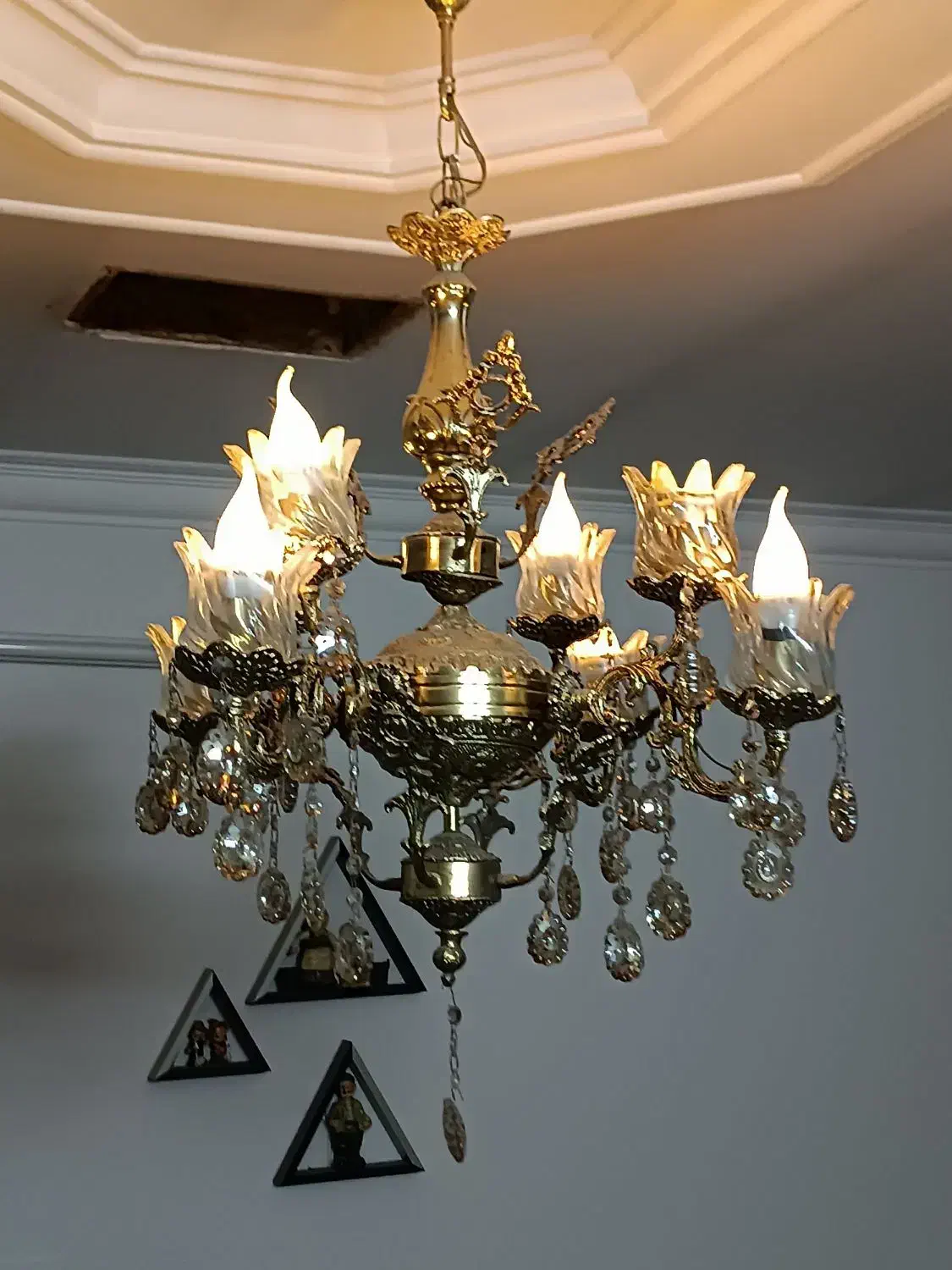 لوستر 4شاخه دوبل|لوستر و چراغ آویز|مشهد, طبرسی شمالی|دیوار