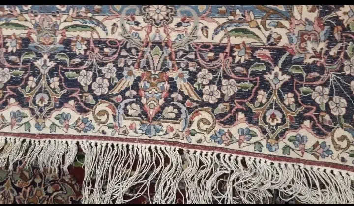 جفت فرش( پرده) کرمان اعلا ۷۰ ساله|فرش|تهران, قزل قلعه|دیوار