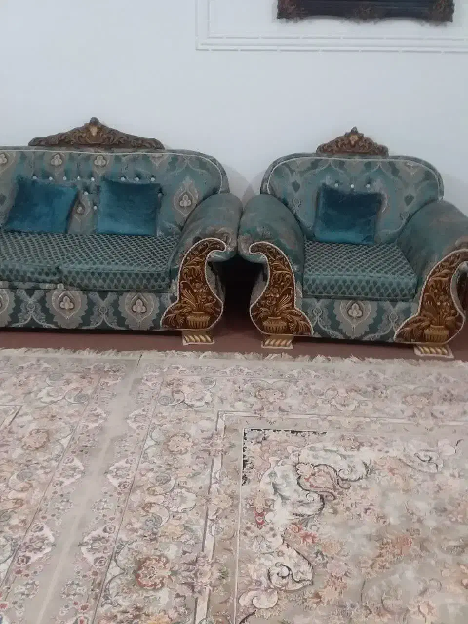 مبل ۷نفره به همراه میز وسط وعسلی|مبلمان خانگی و میز عسلی|آمل, |دیوار