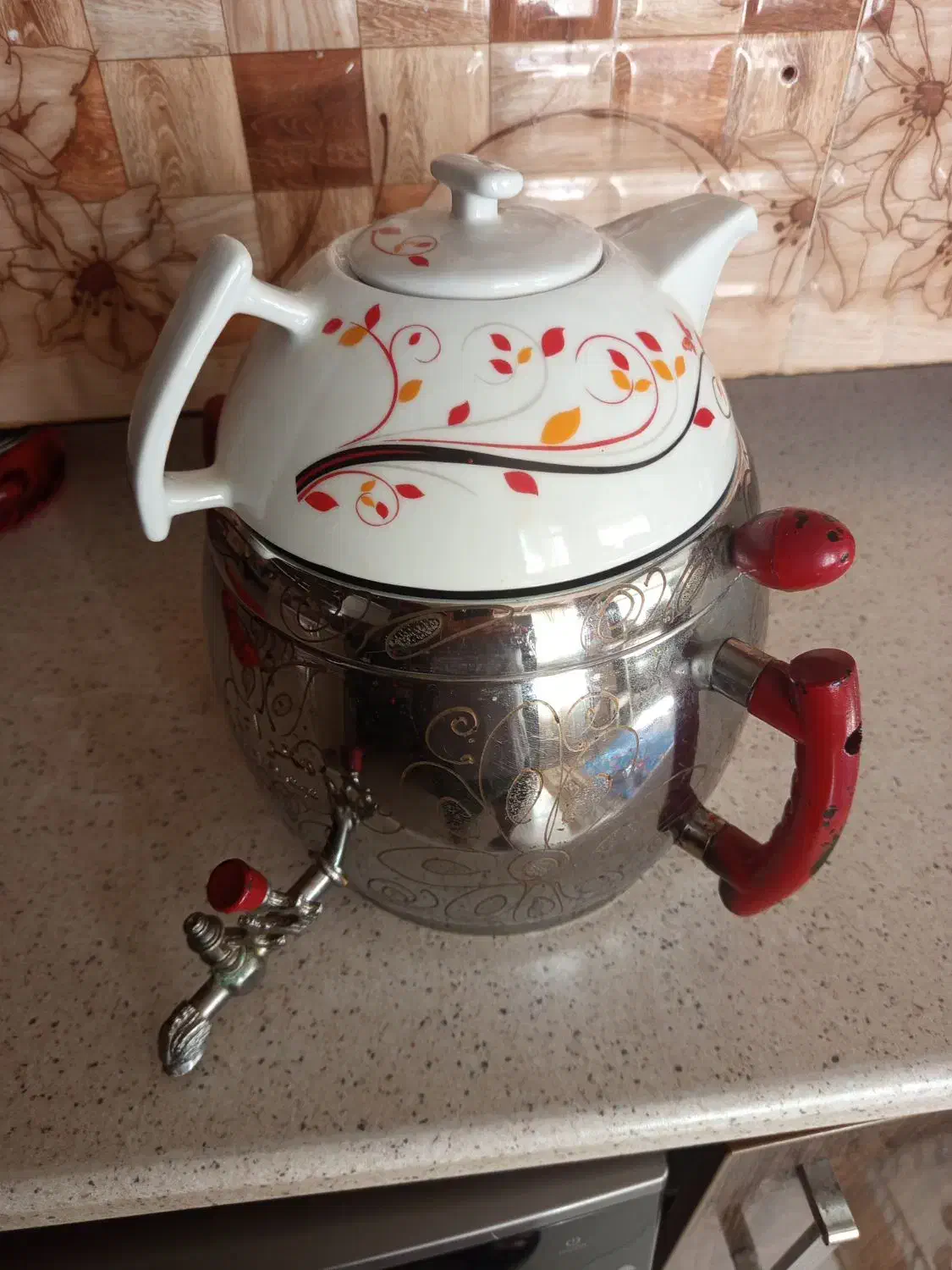 قوری وسماور رو گازی|قوری، کتری، قهوهساز دستی|سنندج, |دیوار