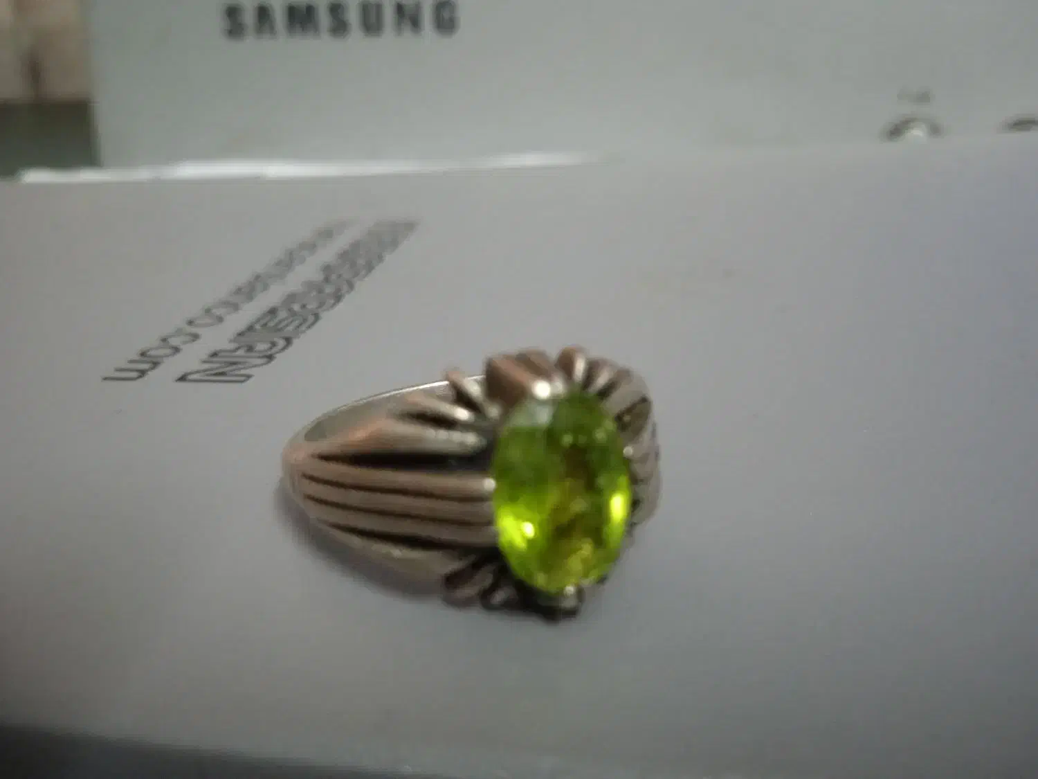 انگشتر نقره با نگین زبرجد و تعدادی انگشتر نقره|جواهرات|زنجان, |دیوار