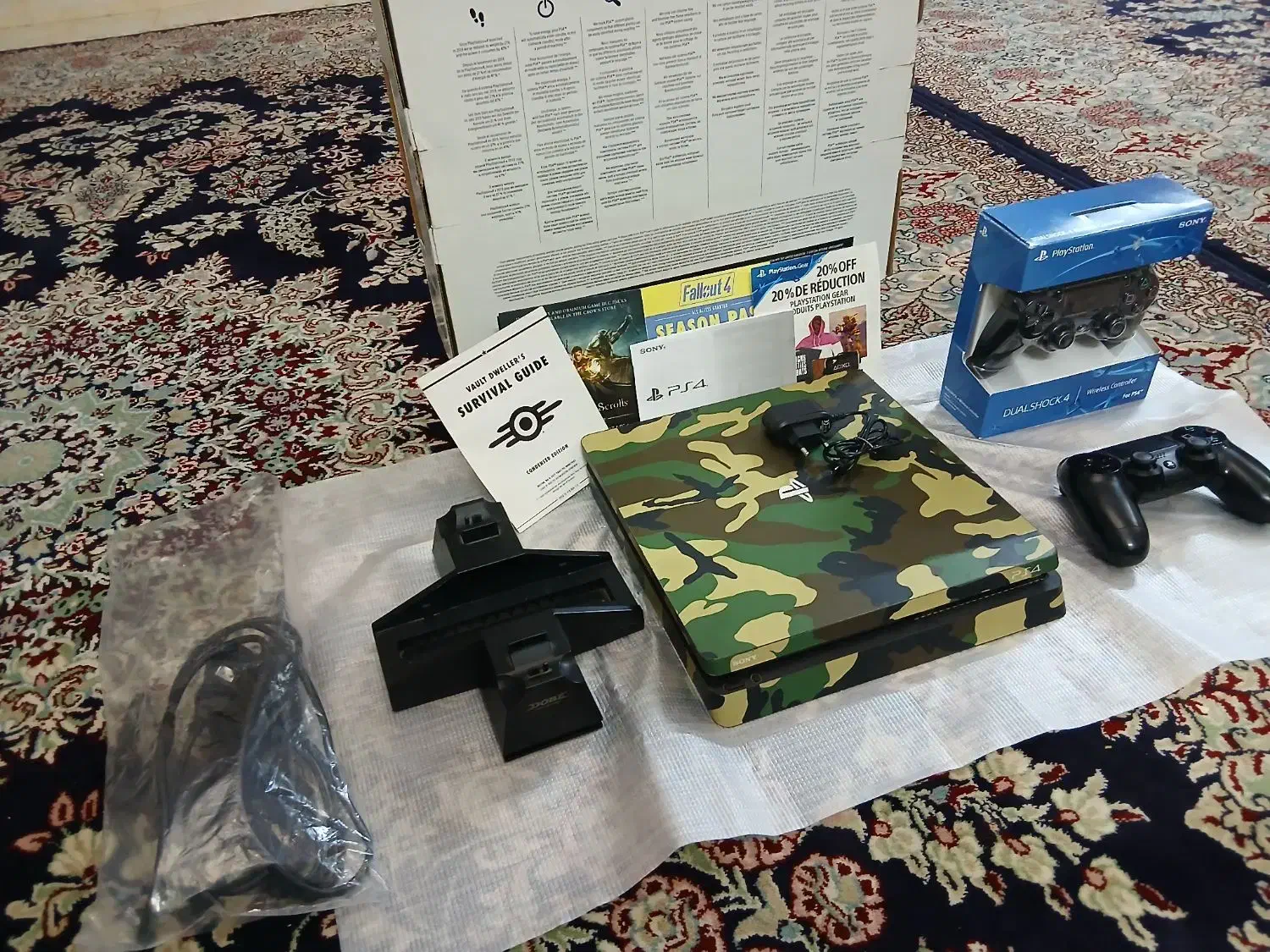 ps4 اسلیم+۲ دسته اصلی+فول بازی آنلاین+لوازم جانبی|کنسول، بازی ویدئویی و آنلاین|کرج, کرج نو|دیوار