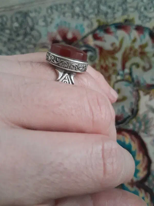 انگشتر نقره عقیق یمنی|کلکسیون اشیاء عتیقه|تهران, شهرک طالقانی|دیوار