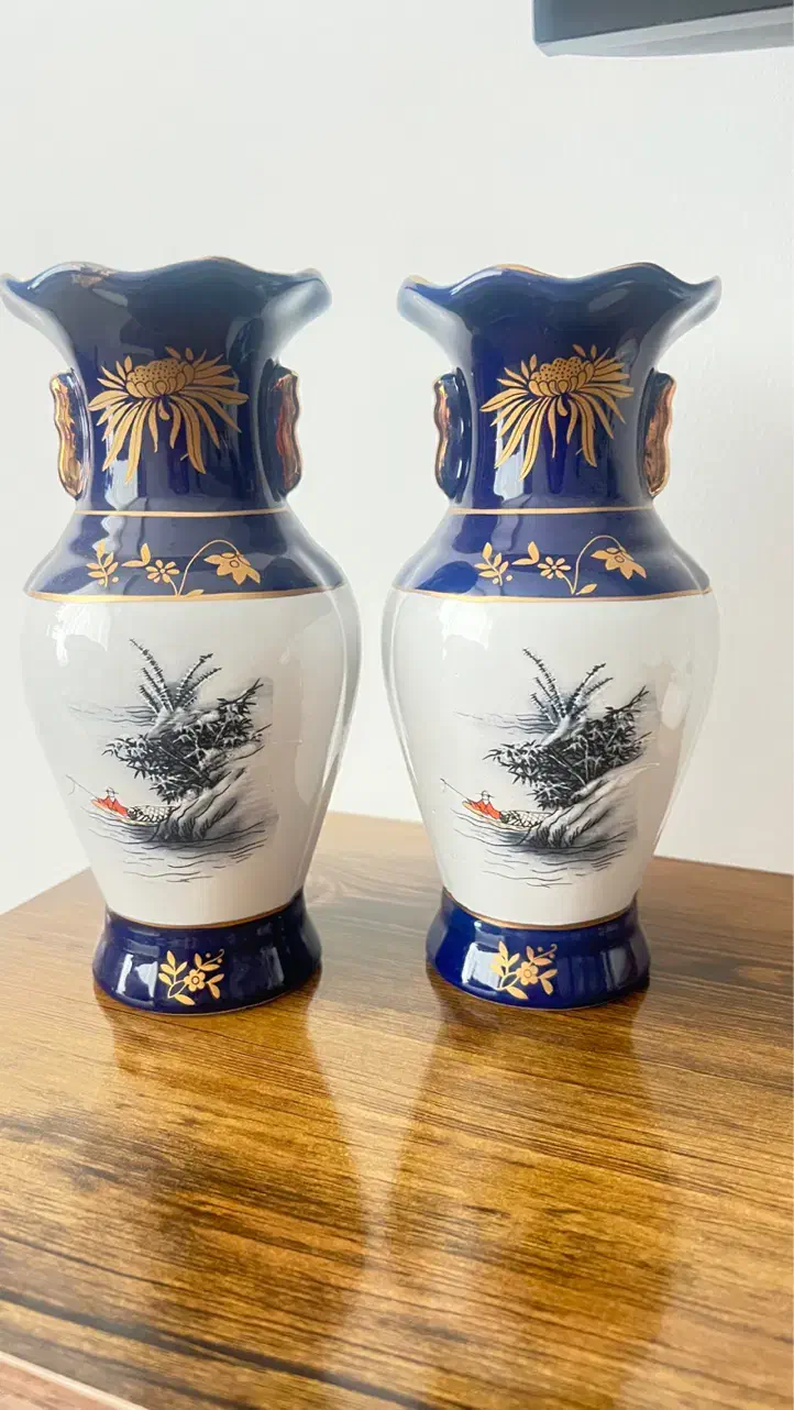 گلدان سورمه ای چینی خارجی|حراج|مشهد, ادیب نیشابوری (شهرک غرب)|دیوار