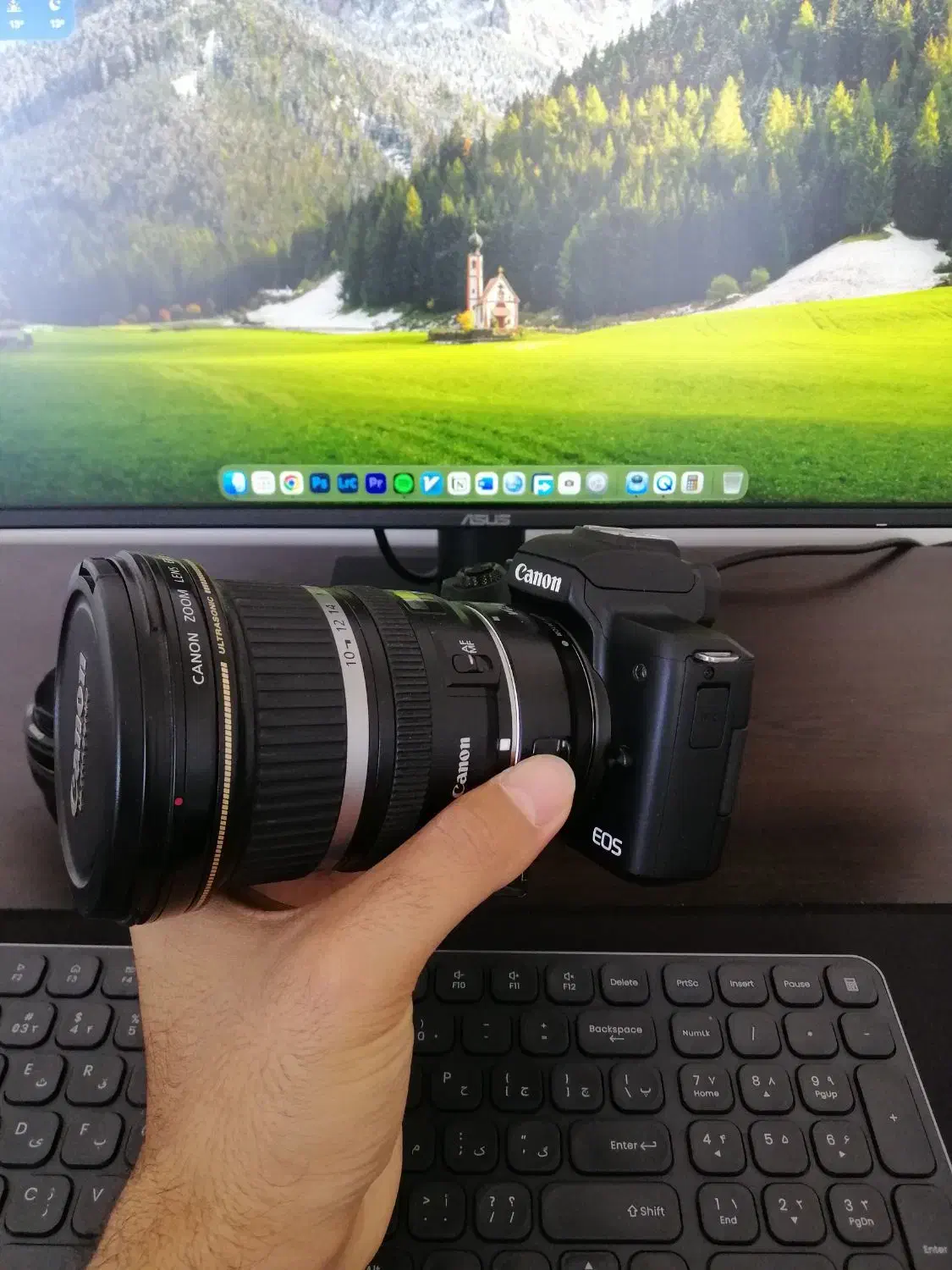 کنون m50 مارک 2 با لنز 10-22 و 50 f1.4|دوربین عکاسی و فیلم‌برداری|شیراز, ابیوردی|دیوار