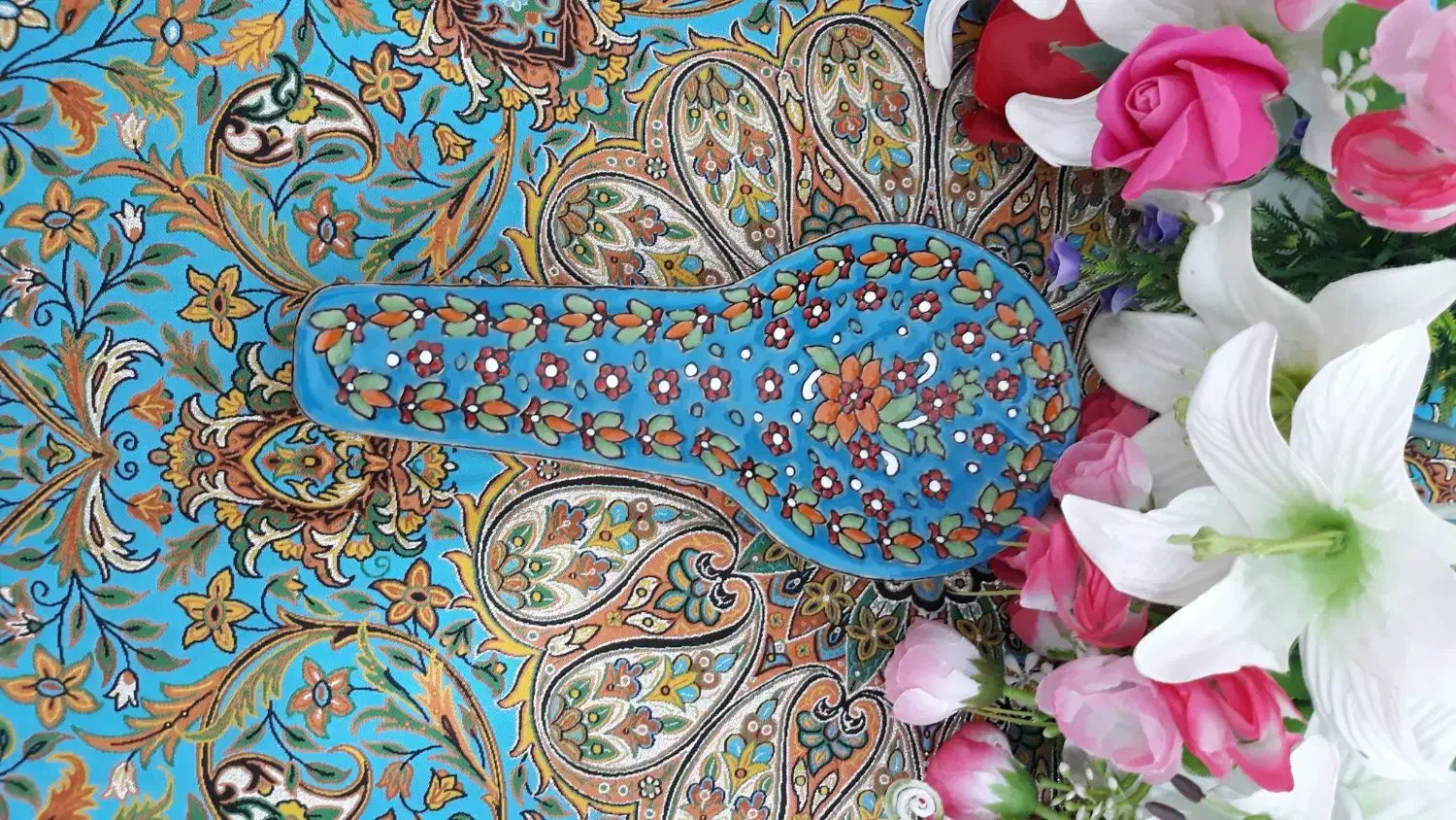 میناکاری رز سفید|صنایع دستی و سایر لوازم تزئینی|بندرعباس, |دیوار