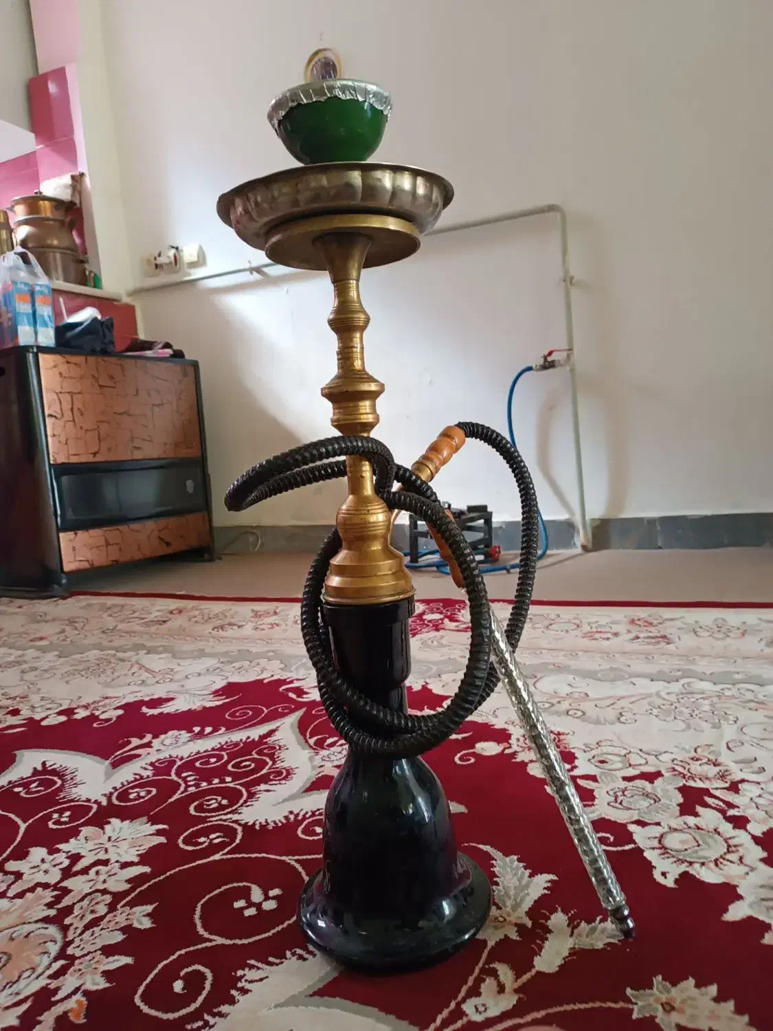 قلیان برنز|کلکسیون اشیاء عتیقه|کرمانشاه, |دیوار