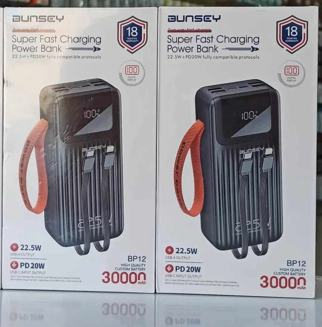 پاور بانک 30 هزار  bunseyشارژ 22.5 وات|لوازم جانبی موبایل و تبلت|اهواز, کوی باهنر|دیوار